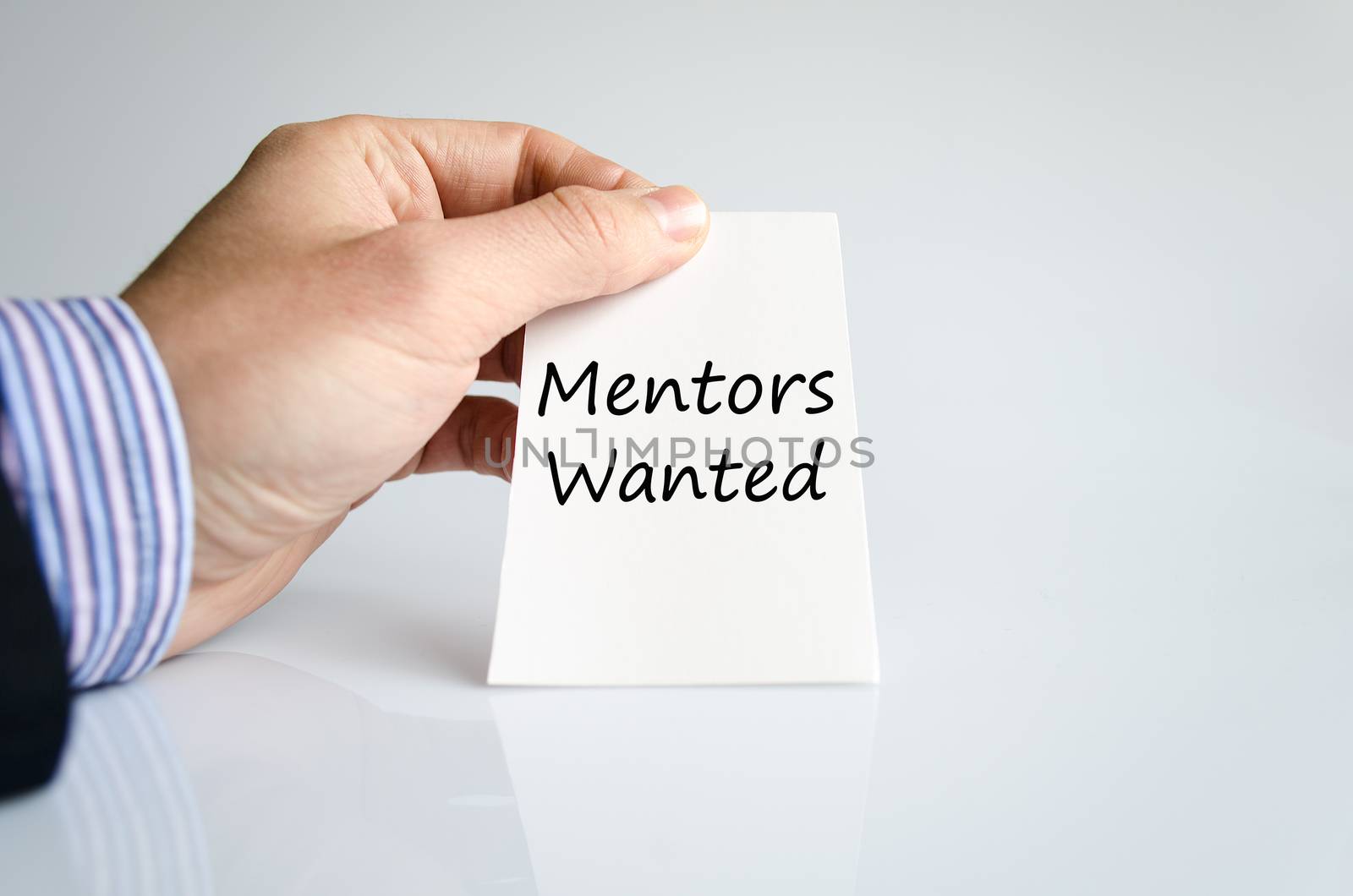 Mentors wanted text concept isolated over white background