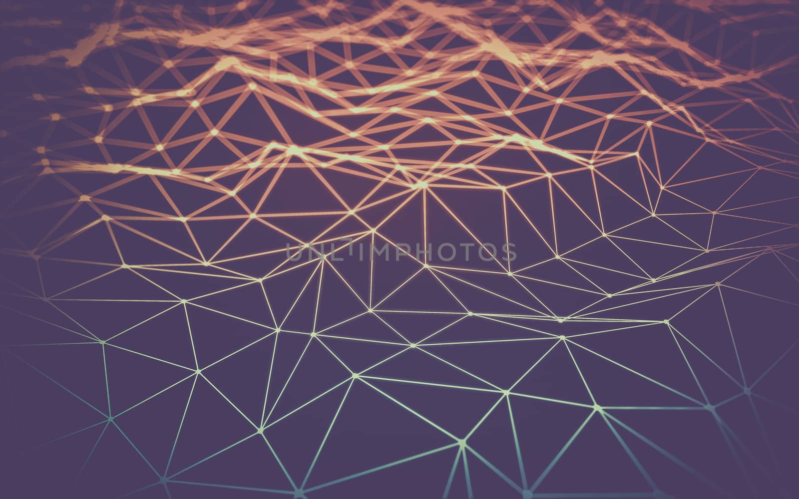 Abstract polygonal space low poly  by teerawit
