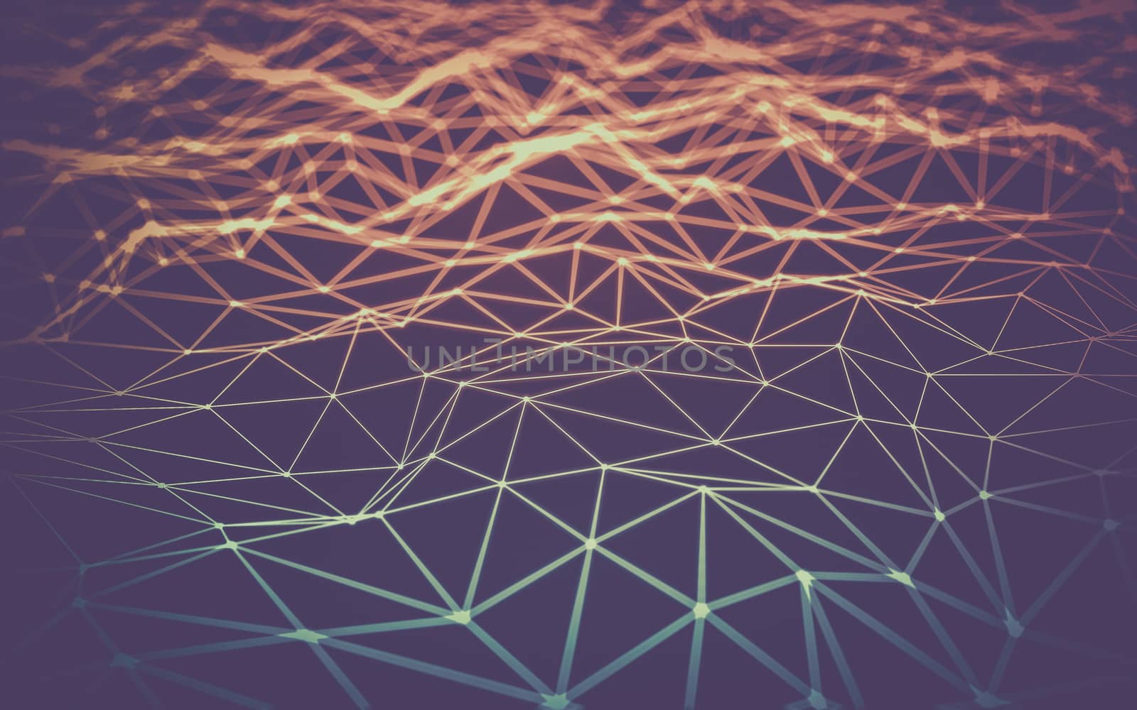 Abstract polygonal space low poly  by teerawit