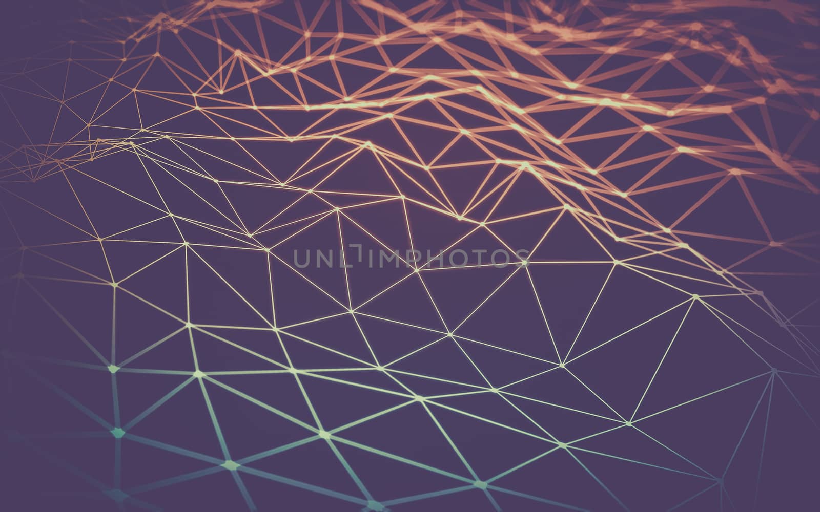 Abstract polygonal space low poly  by teerawit