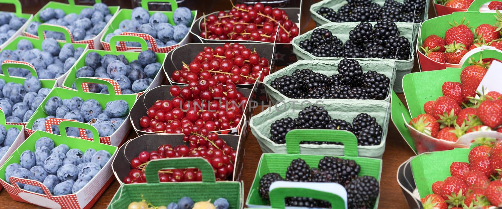 Baskets of Fresh Berries by sherj