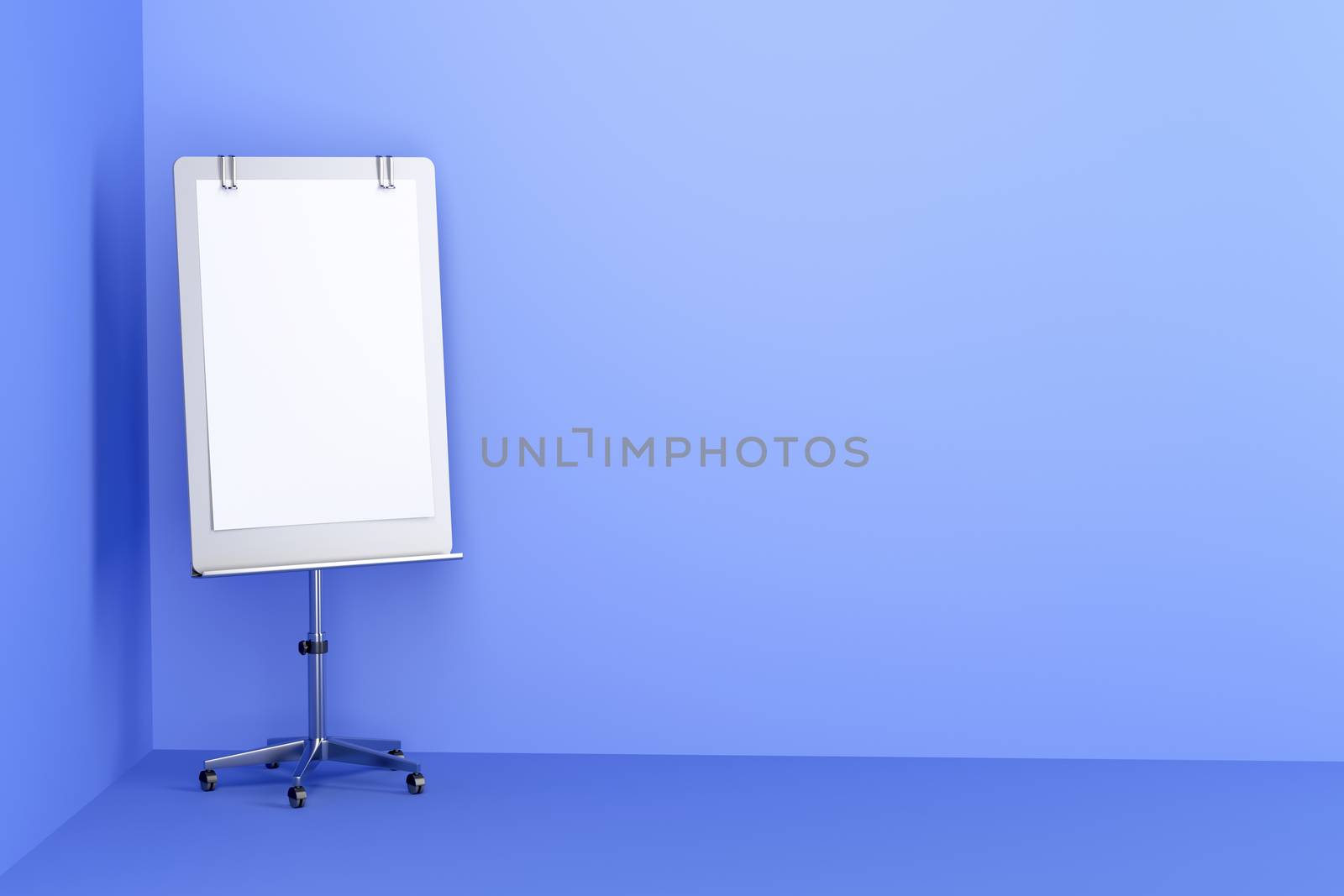 Flip chart in blue room  by magraphics