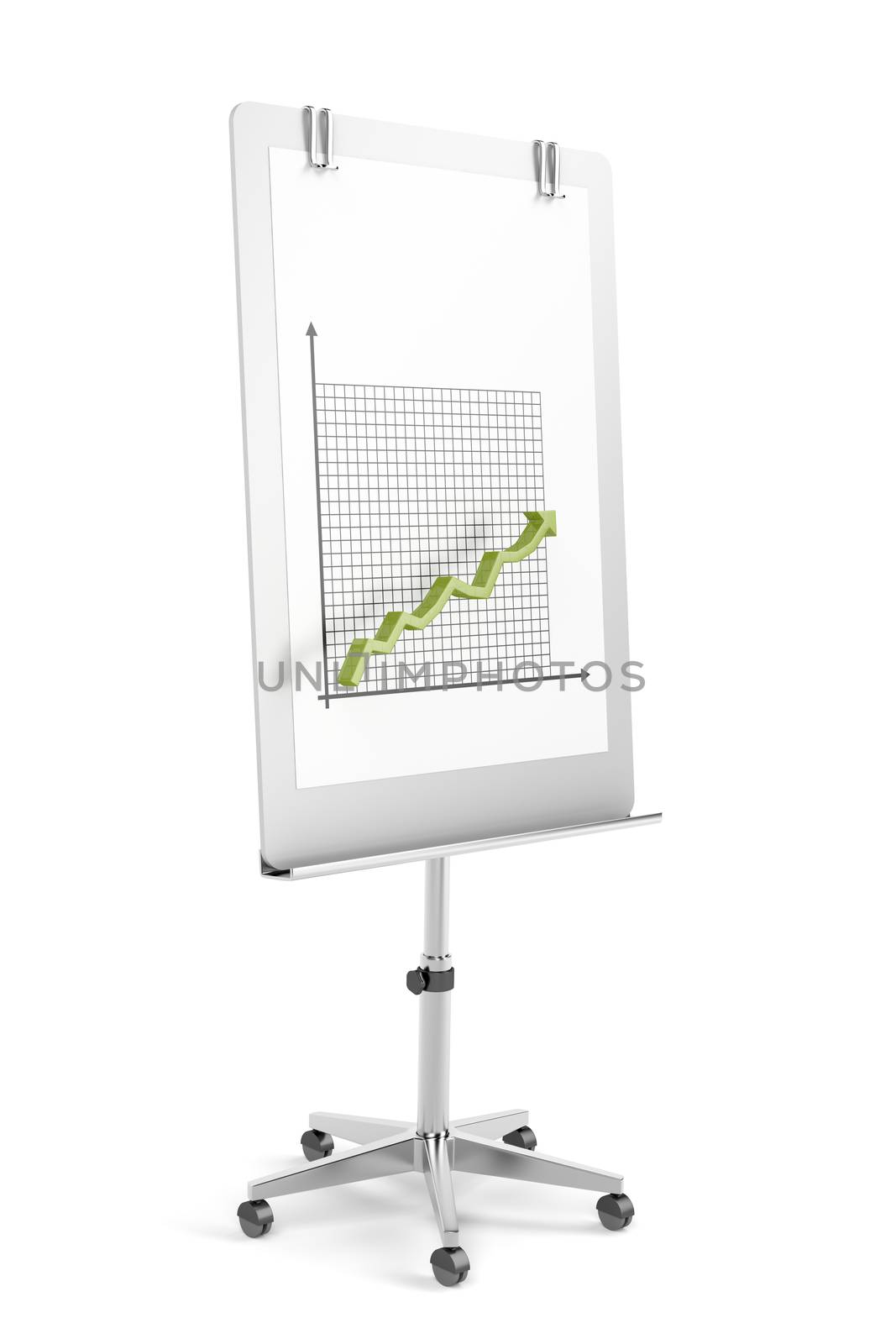 Flip chart with arrow graph by magraphics