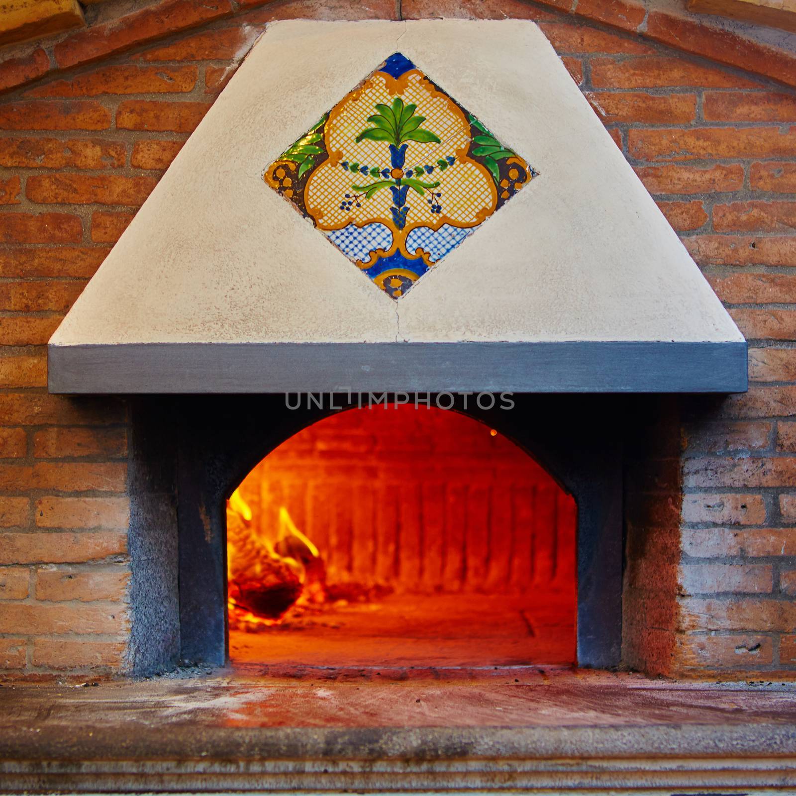 A traditional oven for cooking and baking pizza.
