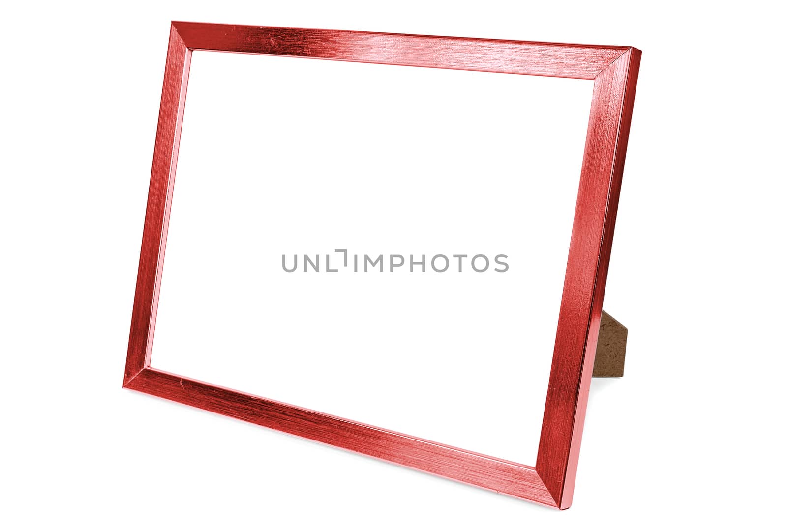 Red empty photo frame on white background by mkos83