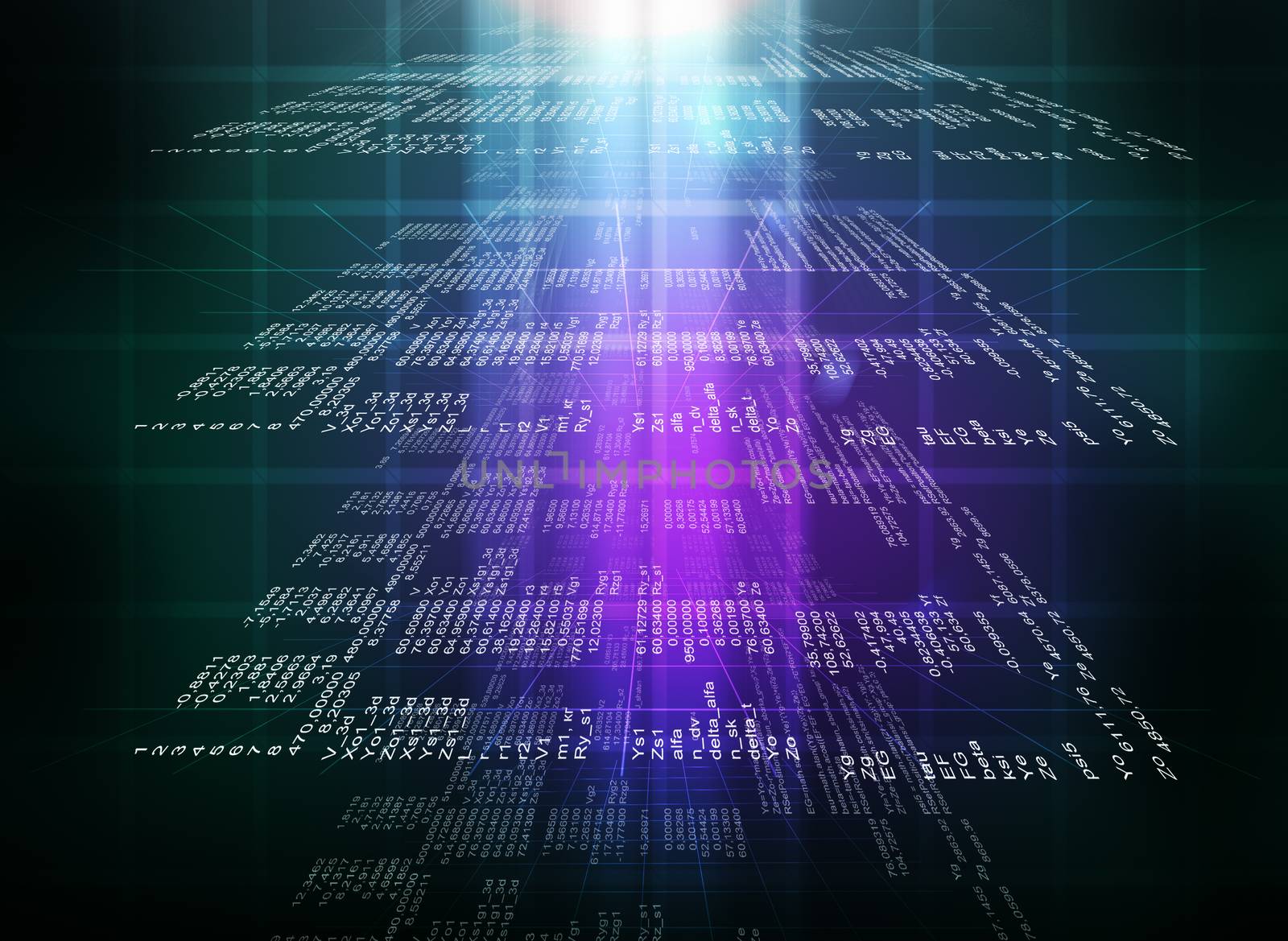 Binary computer code. Matrix colorful abstract background