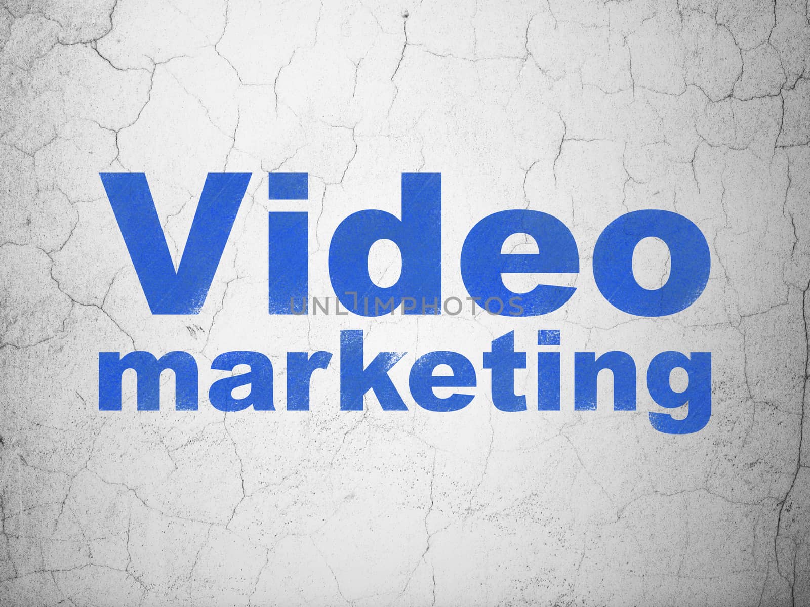 Business concept: Video Marketing on wall background by maxkabakov
