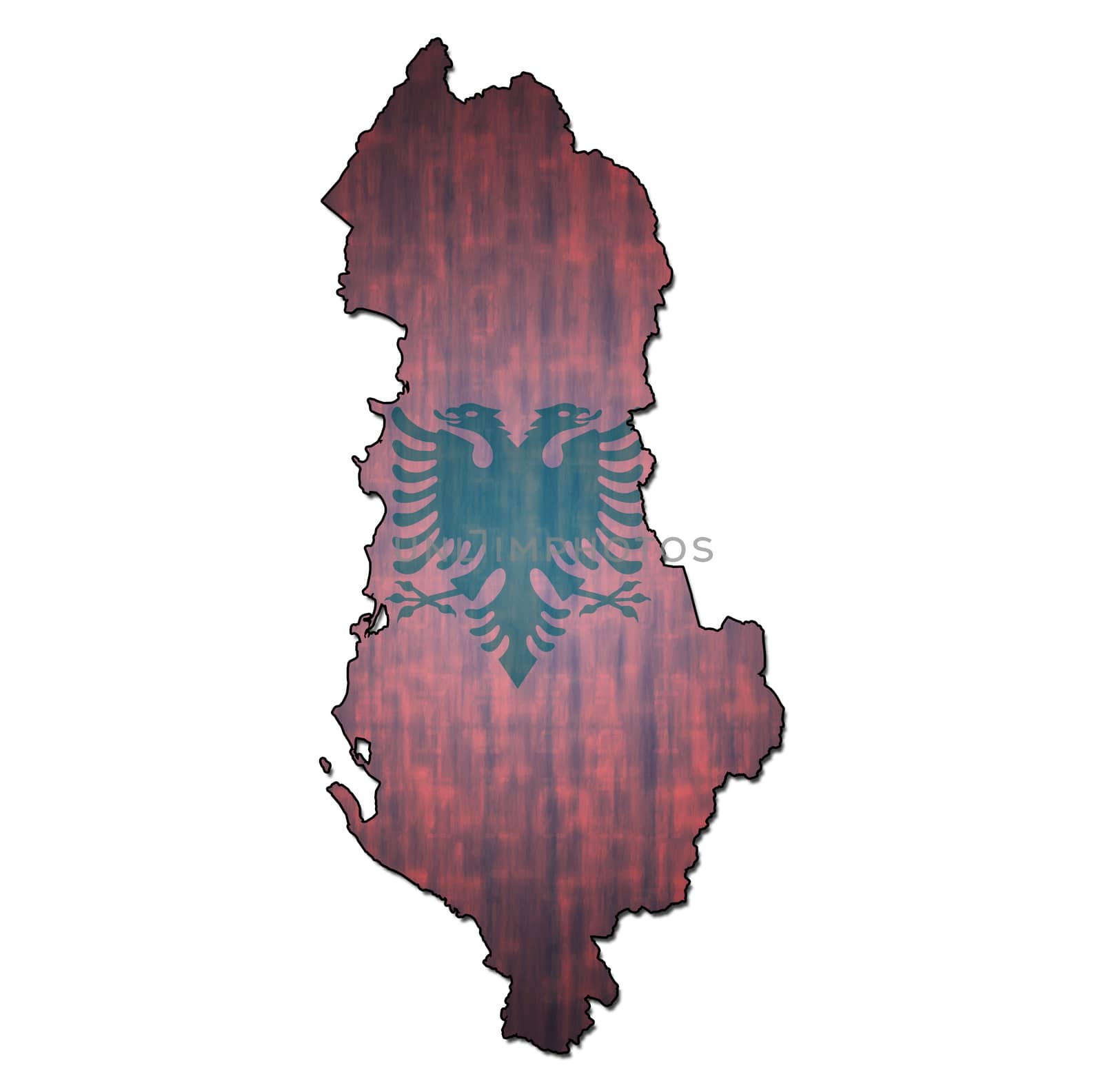 albania territory with flag by michal812