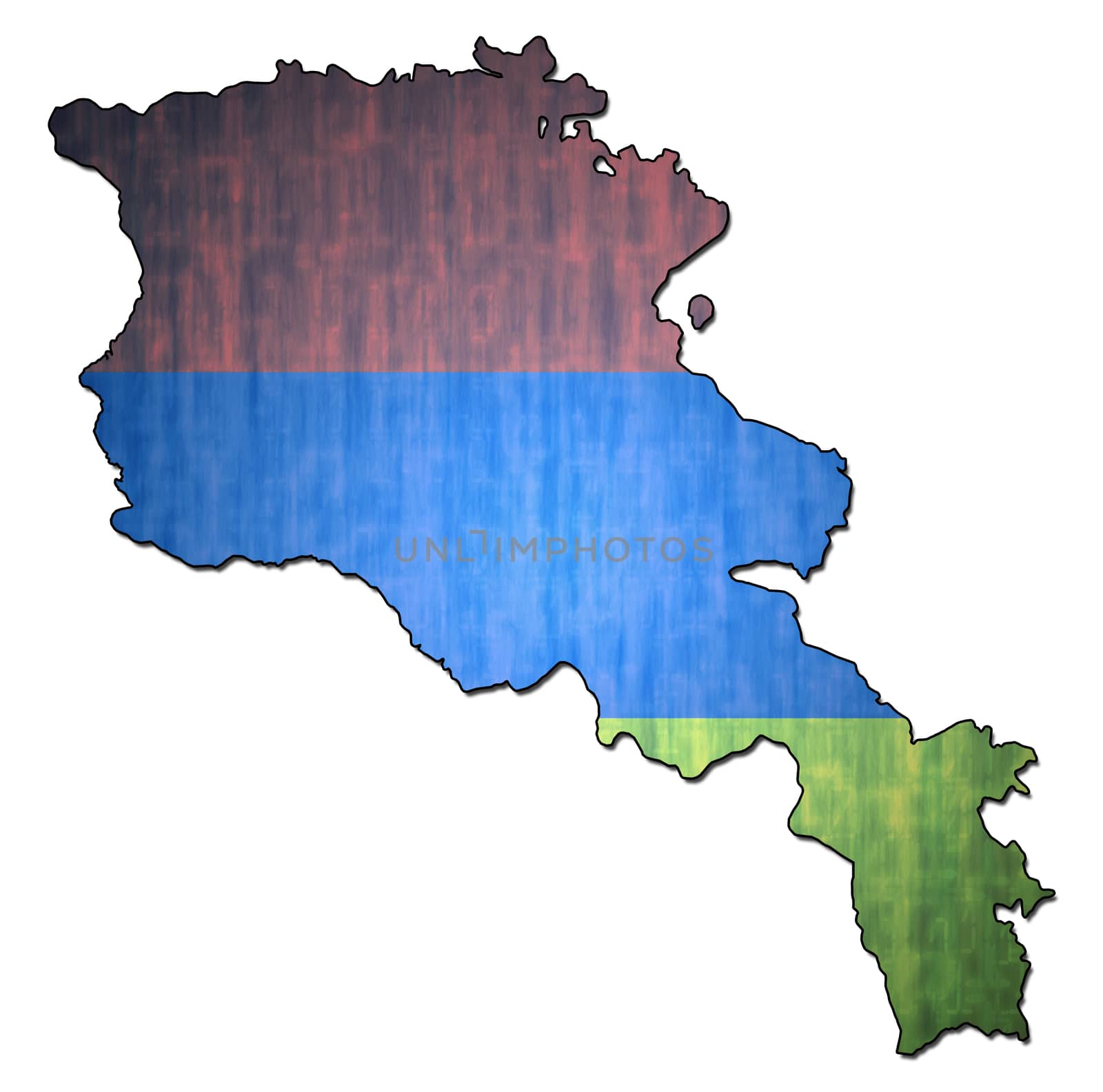 armenia territory with flag by michal812