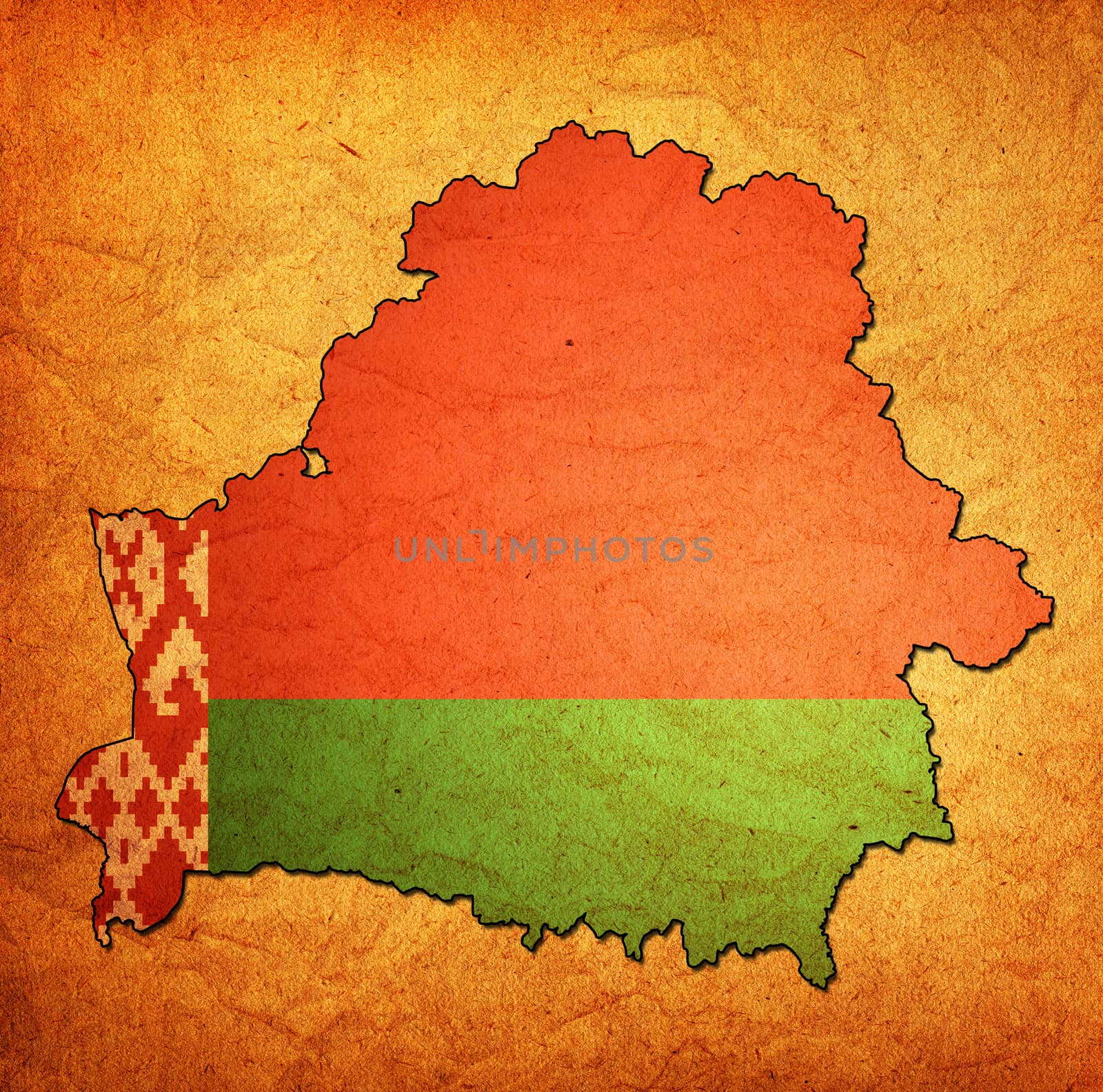 belarus territory with flag by michal812