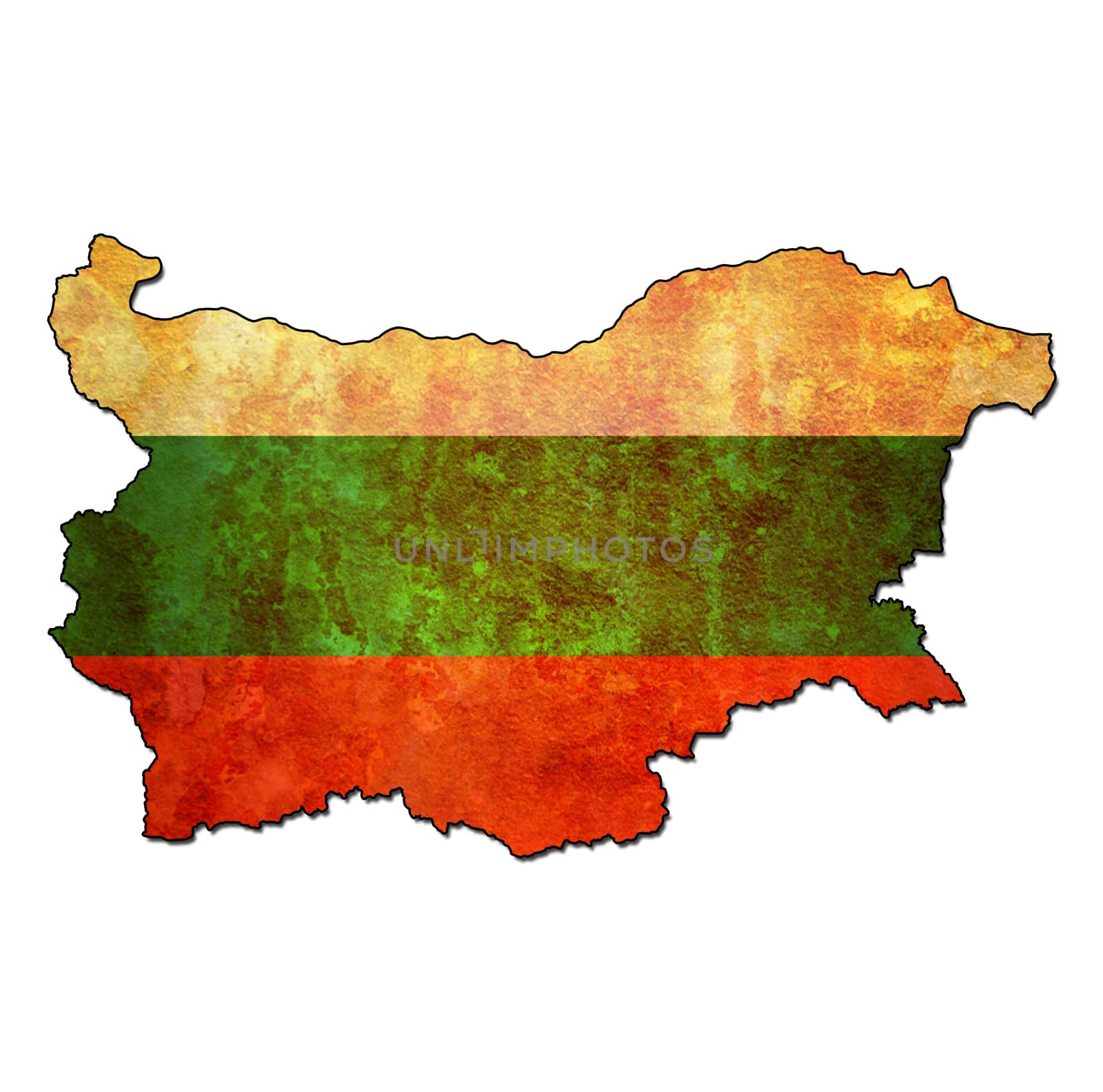 bulgaria territory with flag by michal812