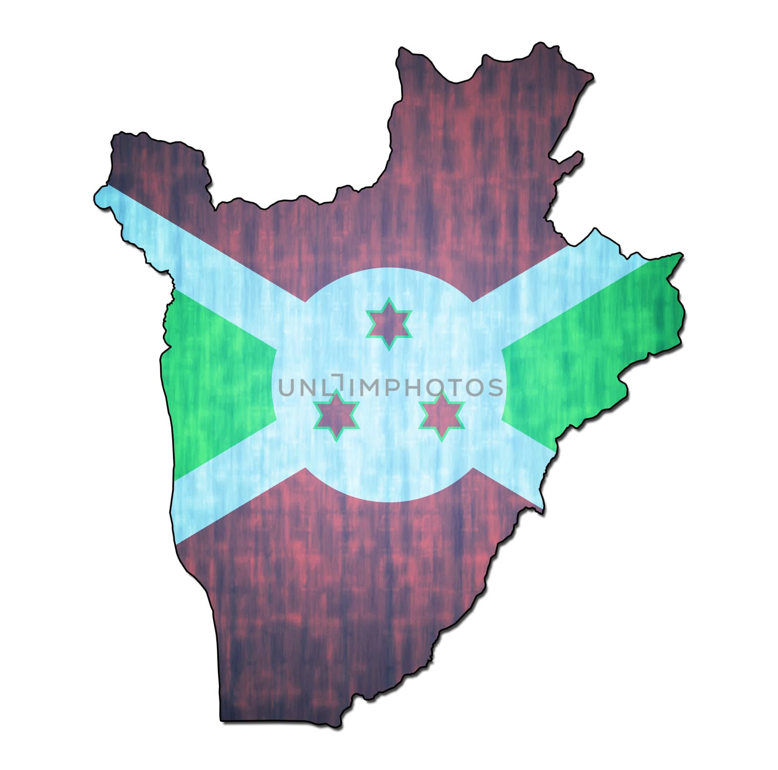 burundi territory with flag by michal812