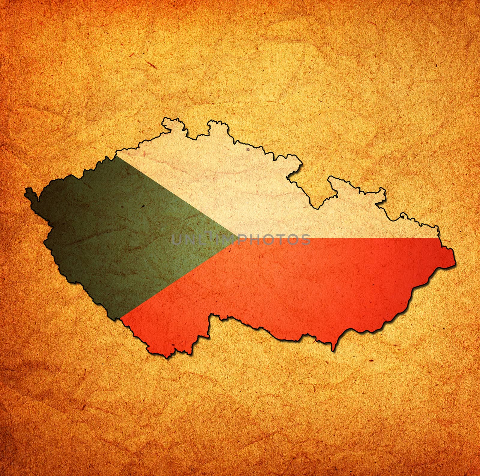 czechoslovakia territory with flag by michal812