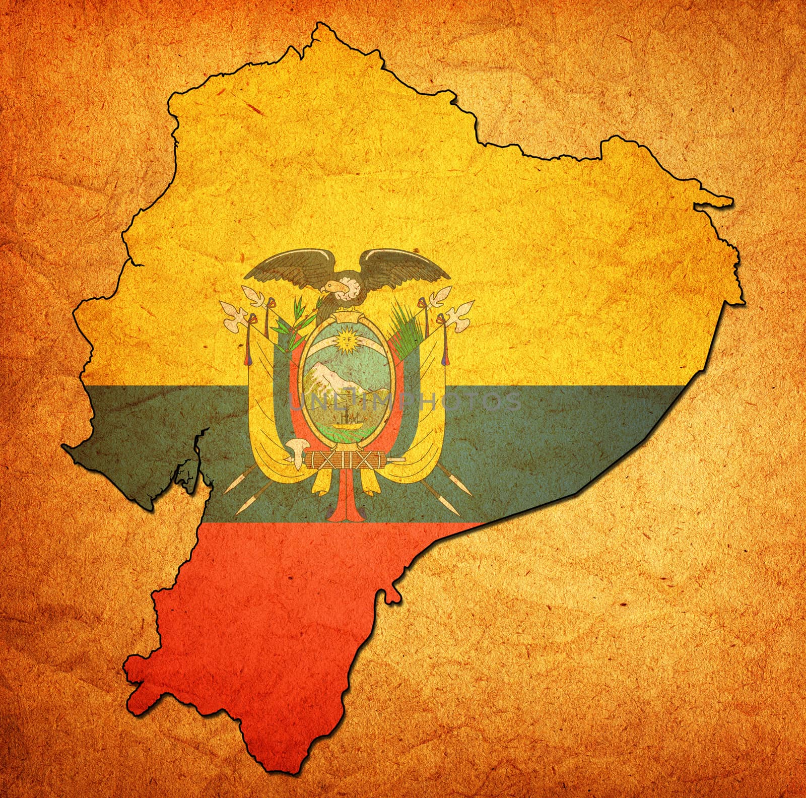 ecuador territory with flag by michal812