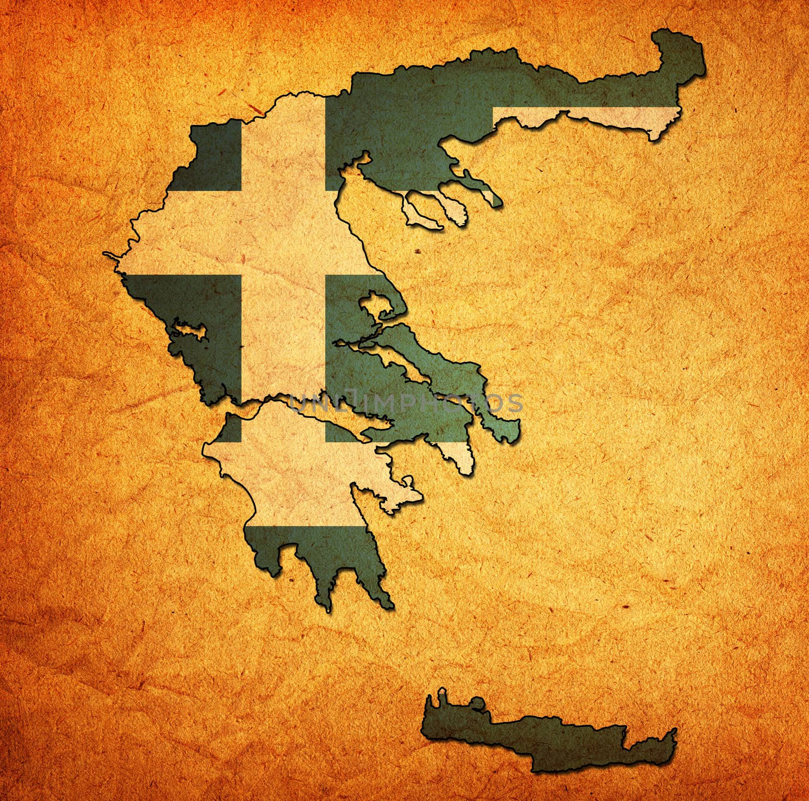 greece territory with flag by michal812
