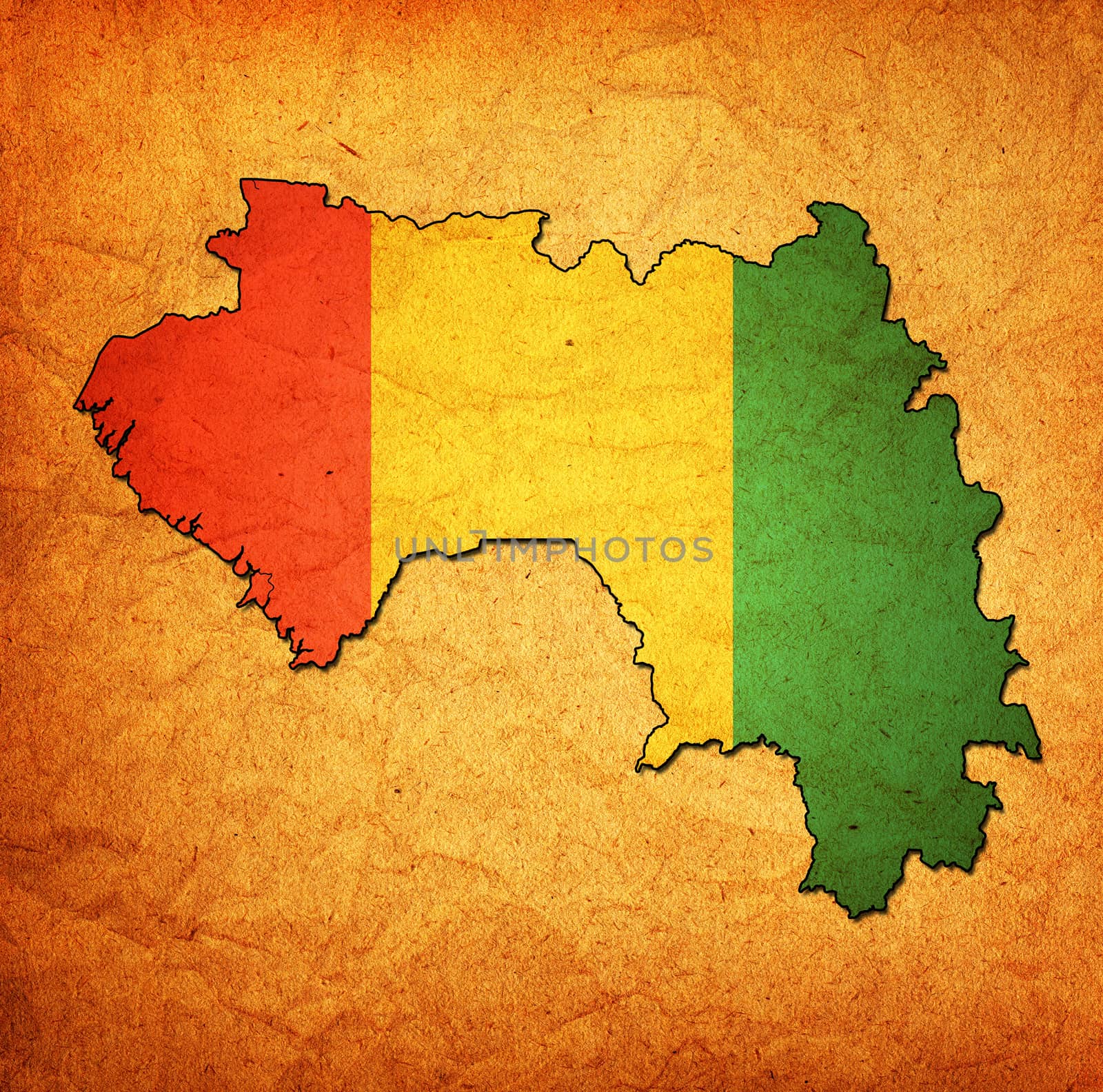 guinea territory with flag by michal812