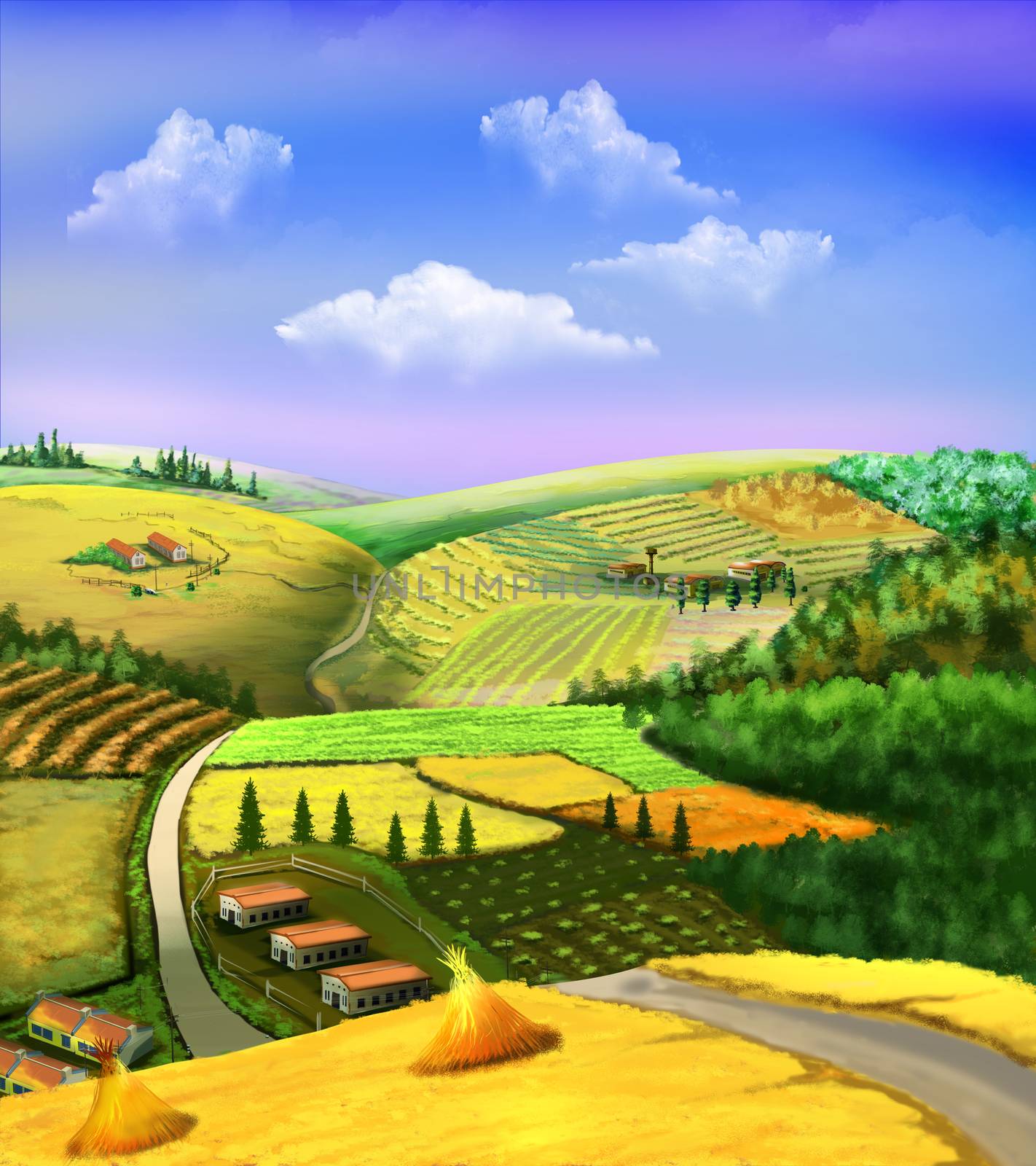 Rural landscape by Multipedia