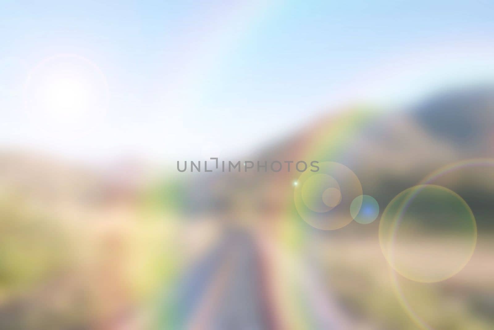 abstract blurred background with rainbow