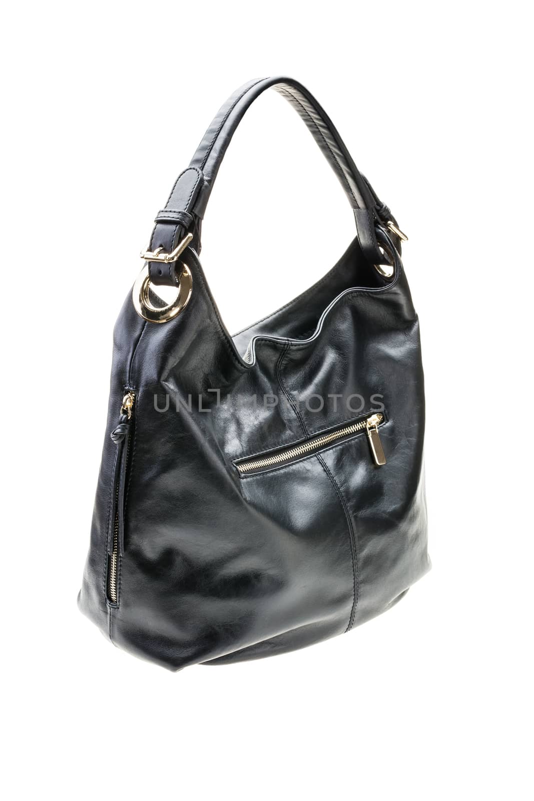 New black womens bag isolated on white background.