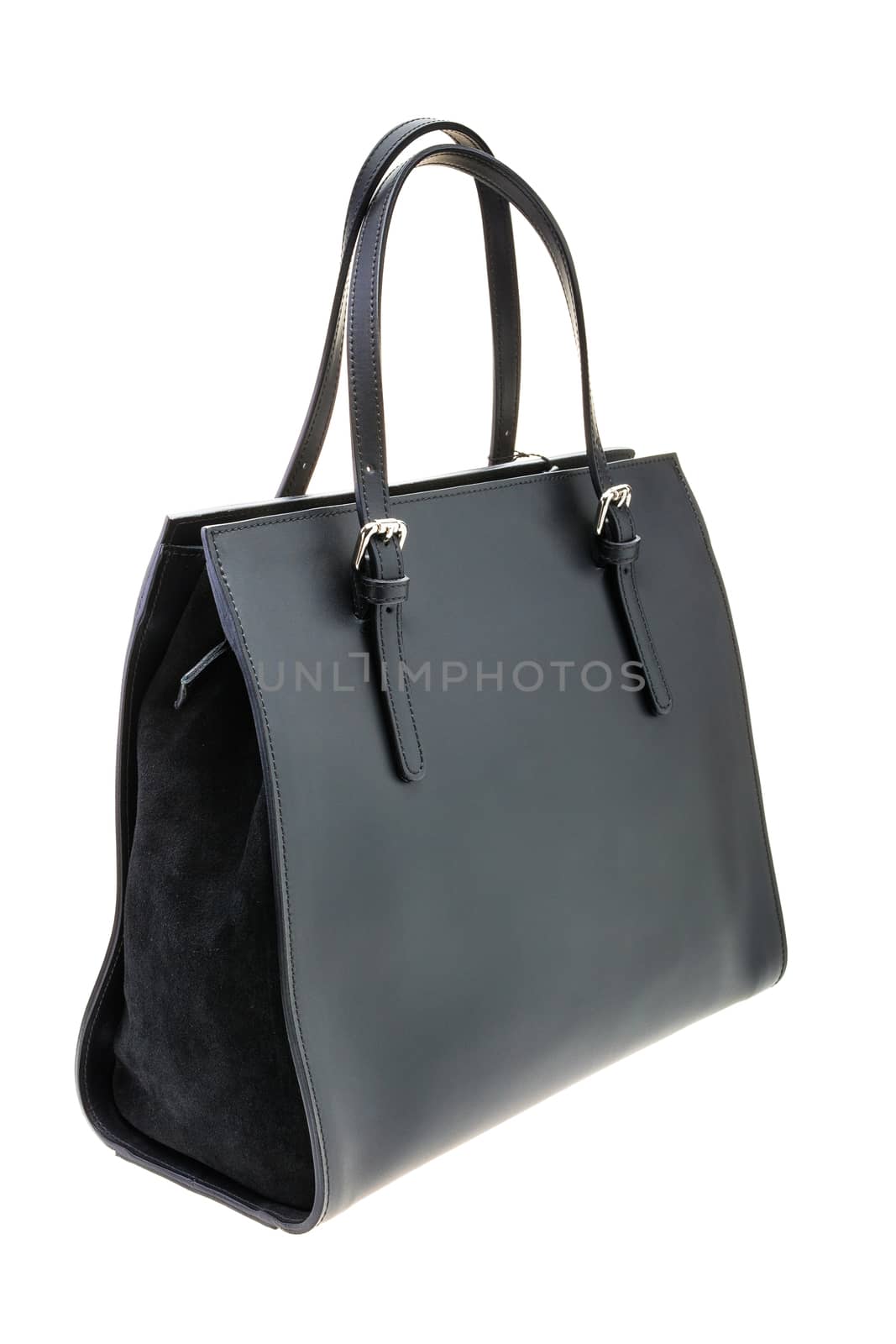 New black womens bag isolated on white background.
