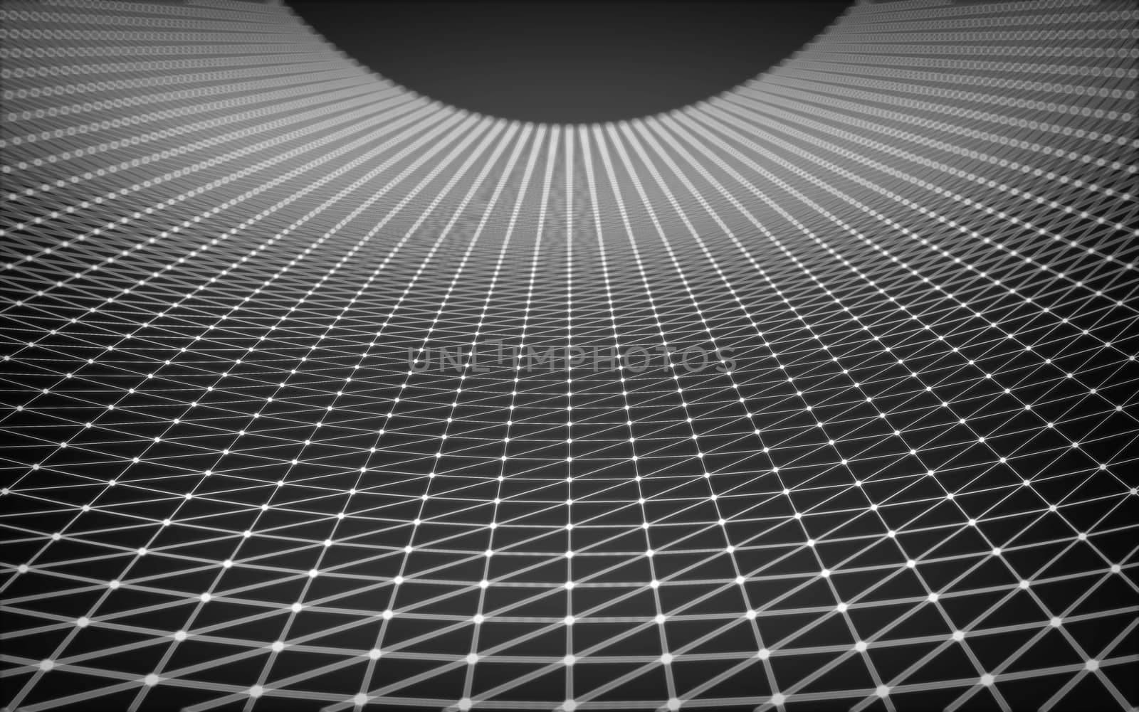 Abstract polygonal space low poly dark background with connecting dots and lines. Connection structure.