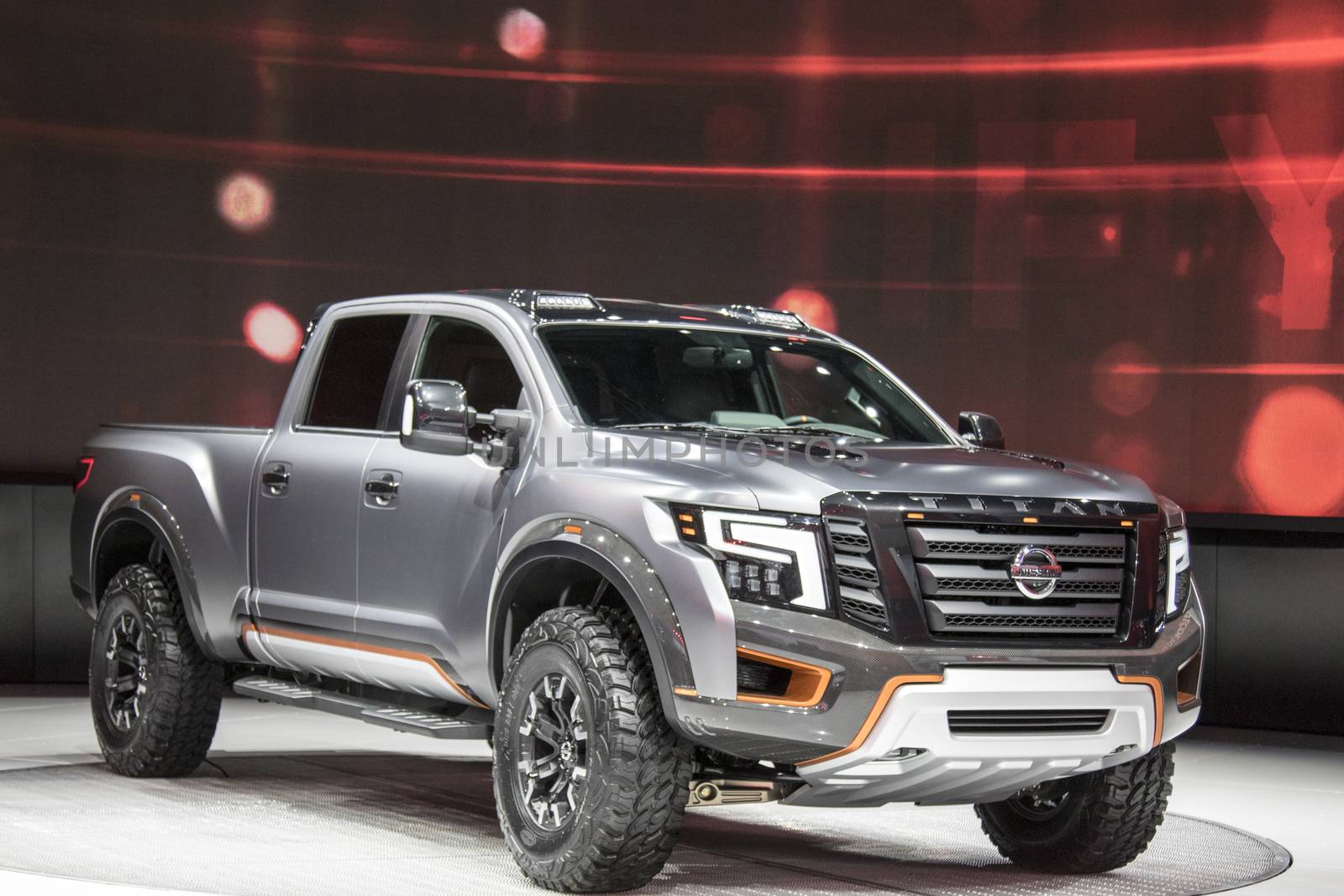 DETROIT - JANUARY 17 :The 2017 Nissan Titan Pickup truck at The North American International Auto Show January 17, 2016 in Detroit, Michigan.