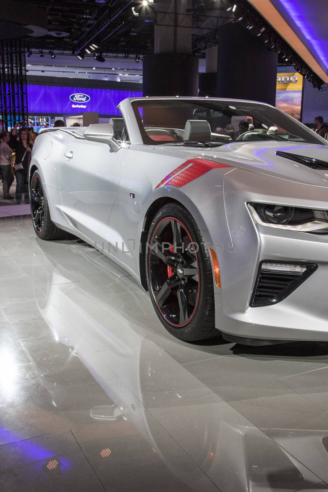 DETROIT - JANUARY 17 :The 2017 Chevrolet Camaro at The North American International Auto Show January 17, 2016 in Detroit, Michigan.