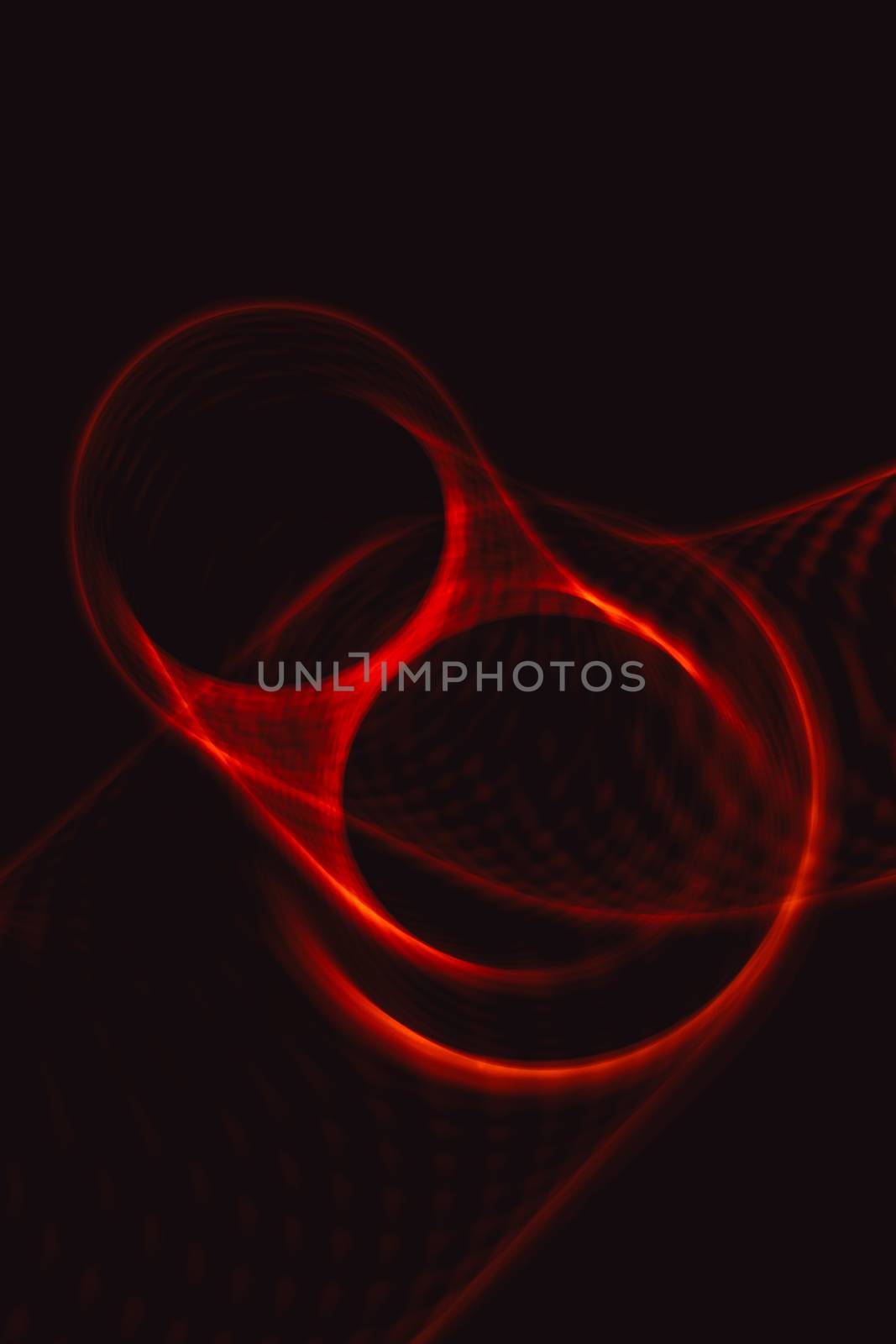 Sound waves in the visible red color in the dark
