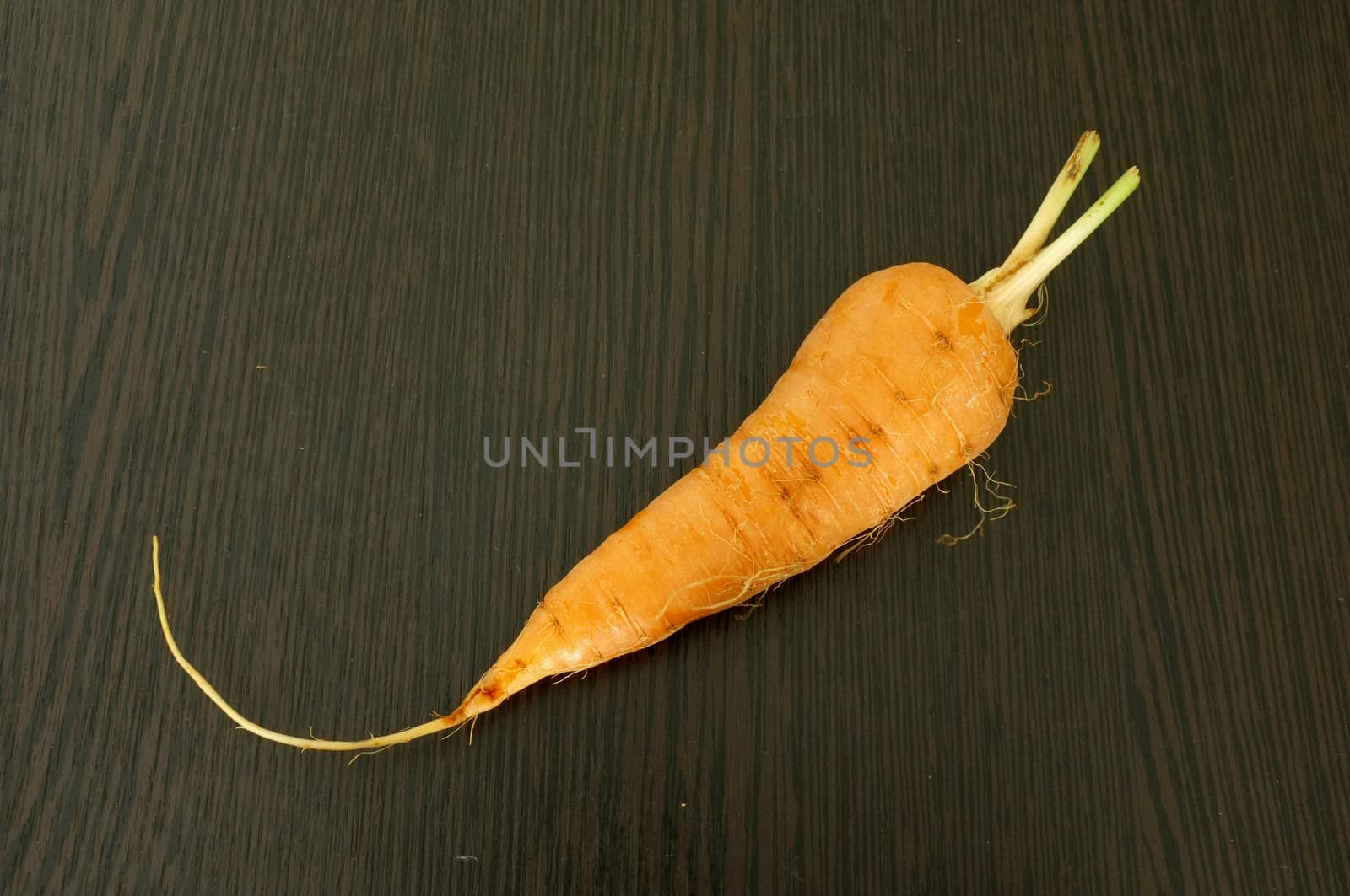 Carrot on wooden background