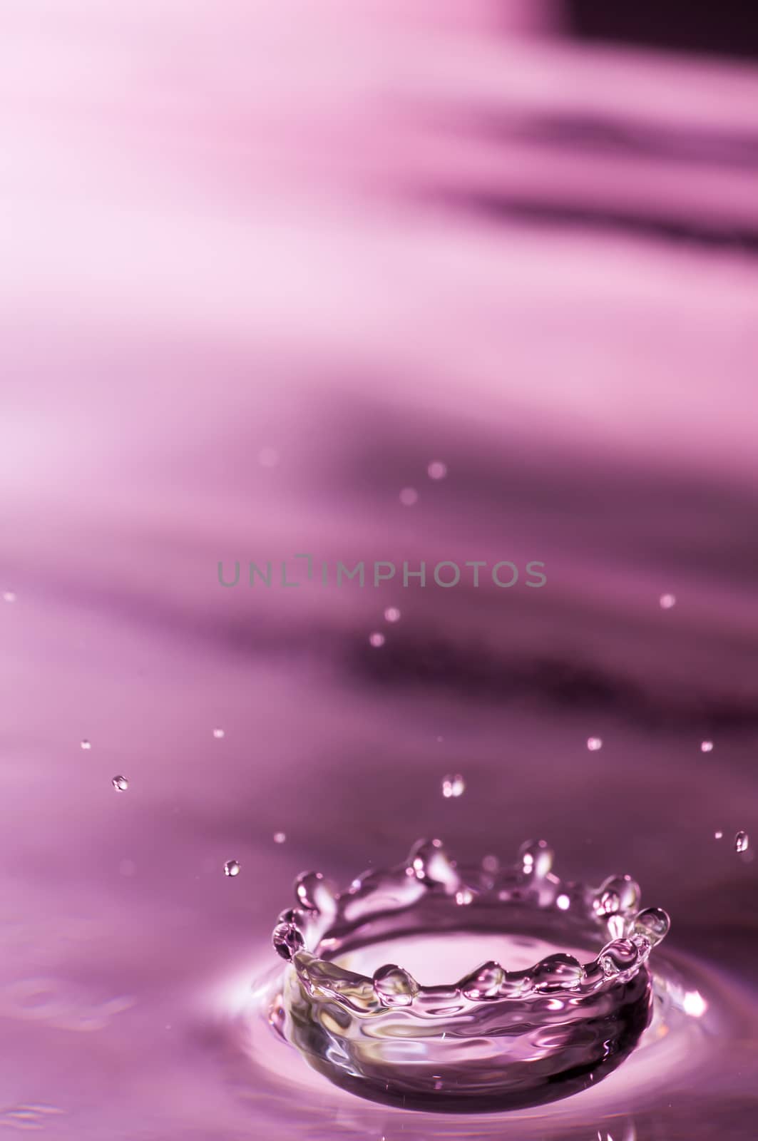 Purple Splash captured with high speed lighting