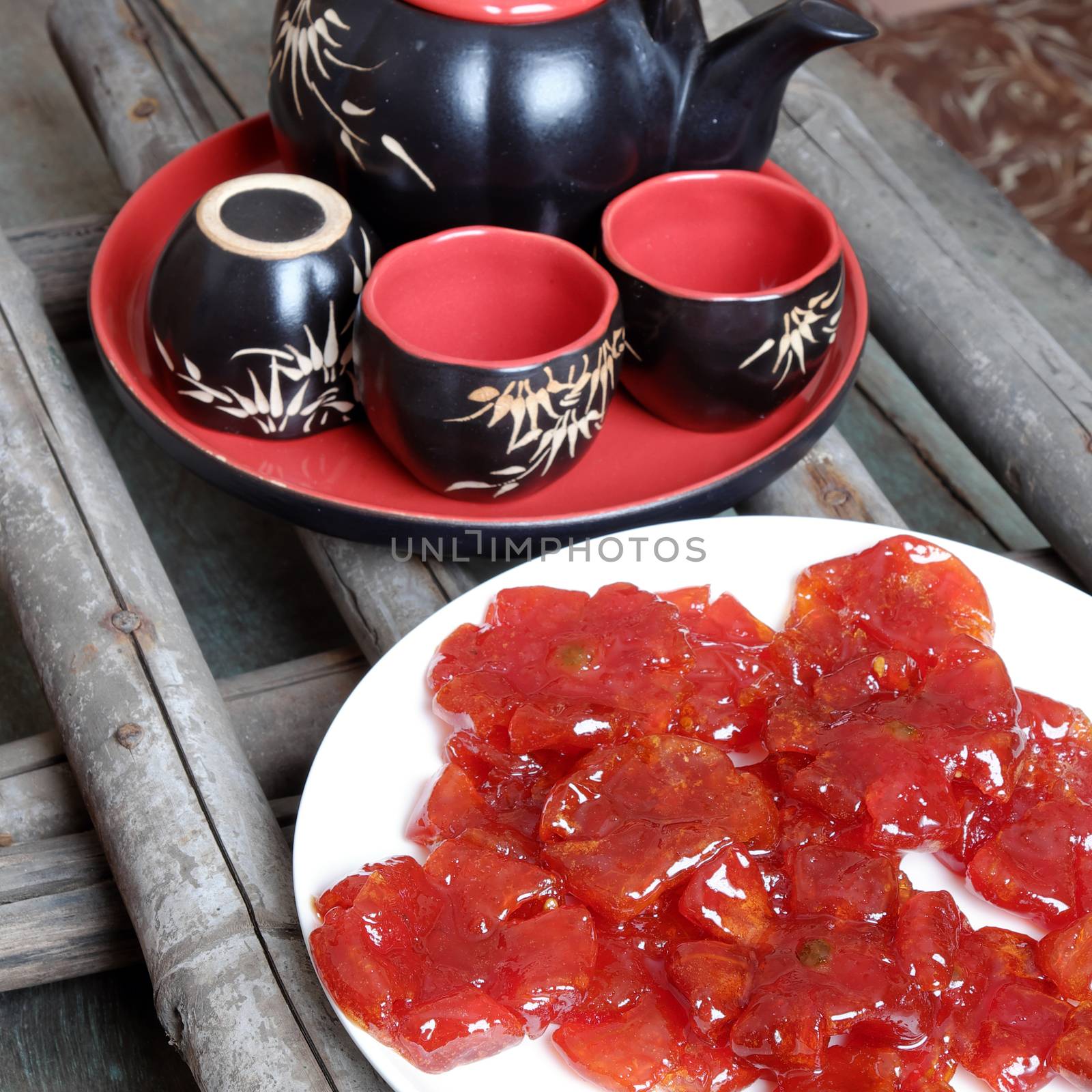 Vietnamese food,Tet, tomato jam, sweet eating by xuanhuongho