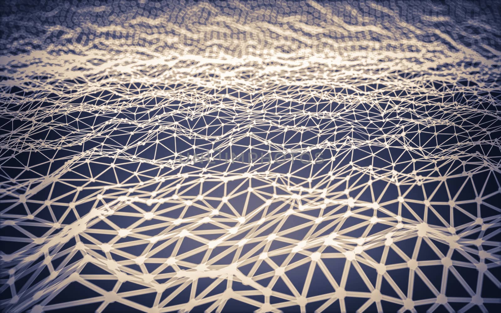 Abstract polygonal space low poly dark background with connecting dots and lines. Connection structure.