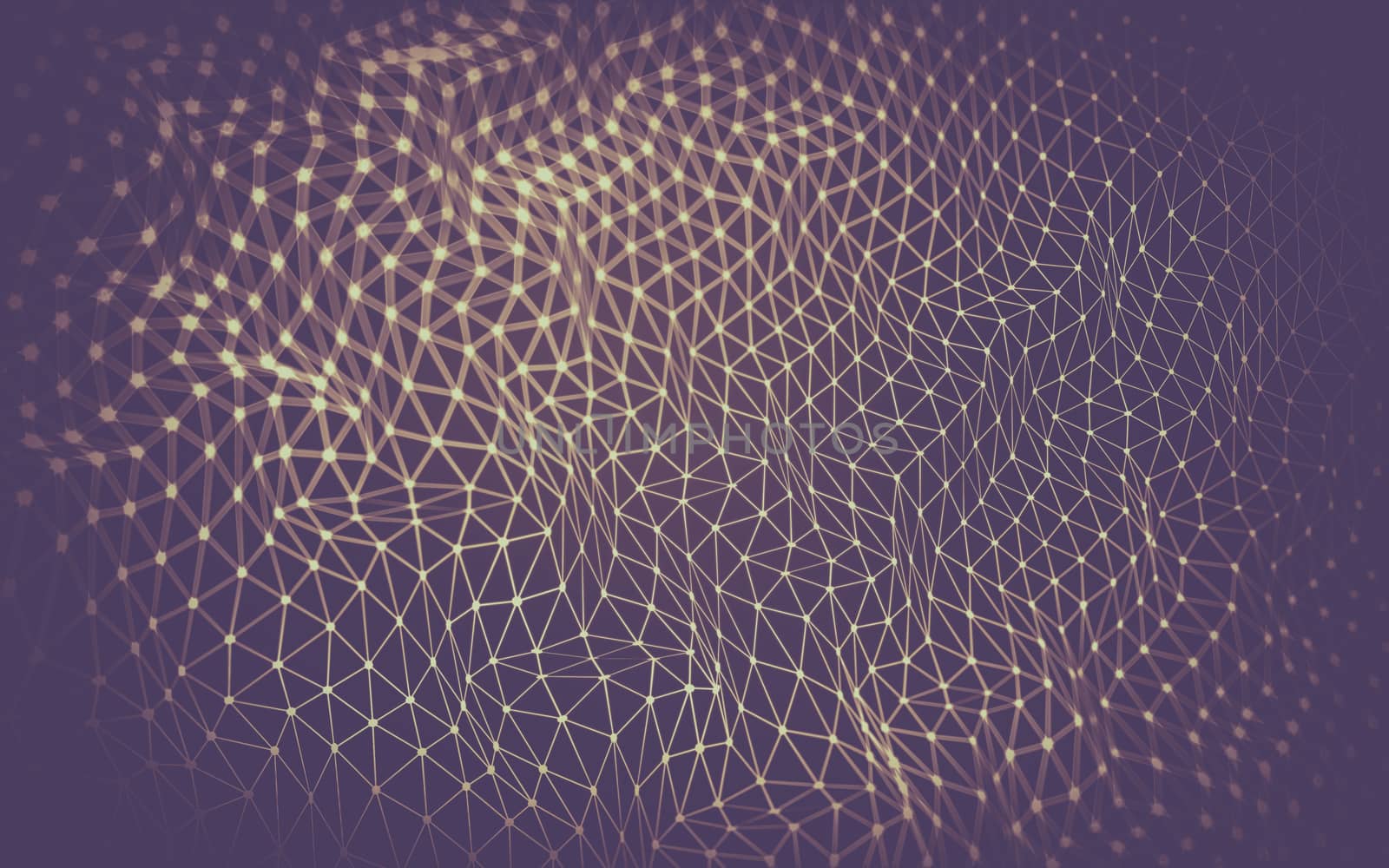 Abstract polygonal space low poly dark background with connecting dots and lines. Connection structure.