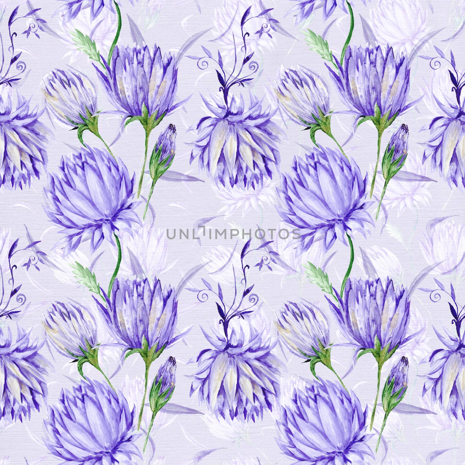 Vintage Purple Floral Pattern by kisika