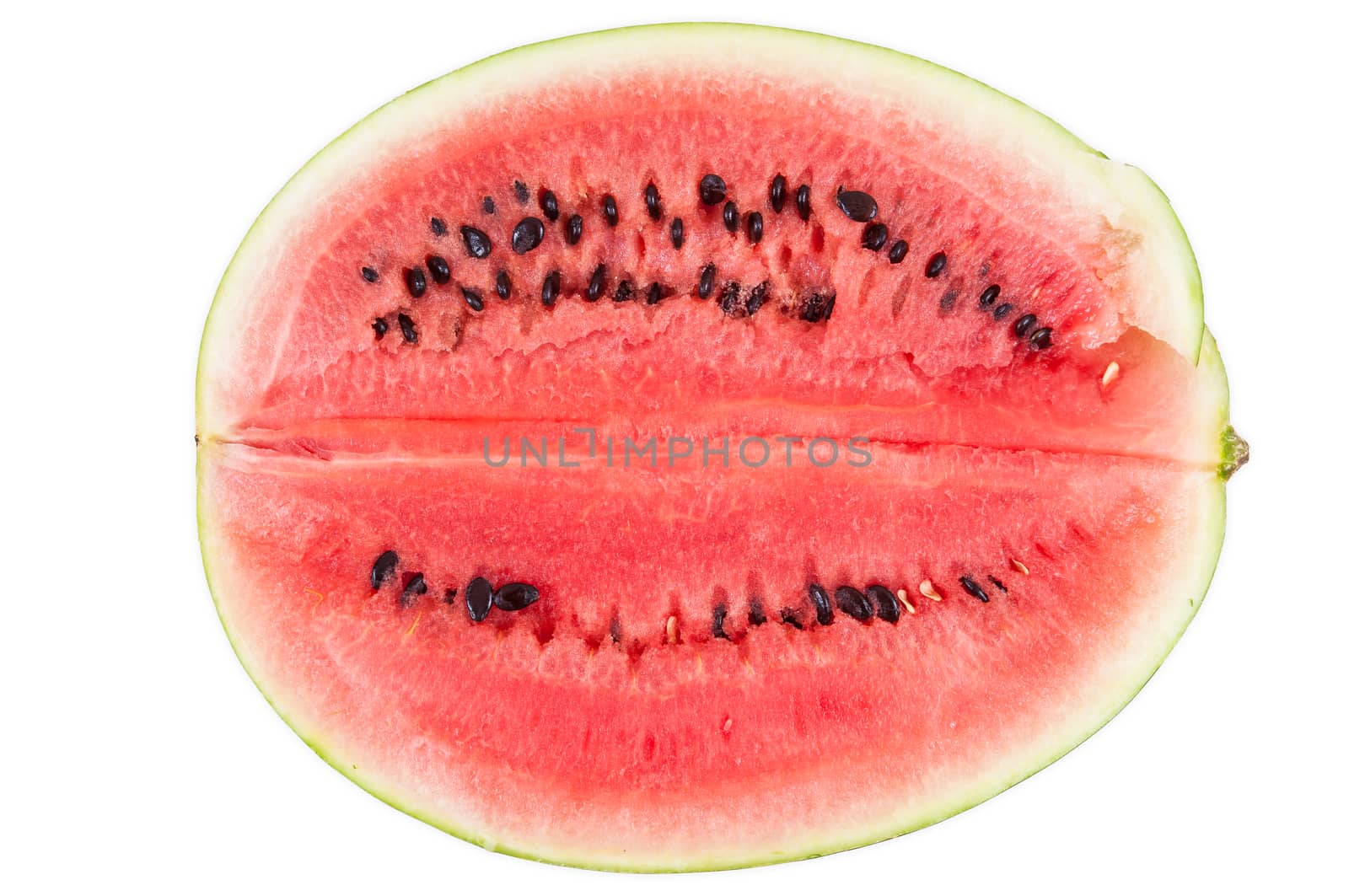 Watermelon isolated on white background with clipping path