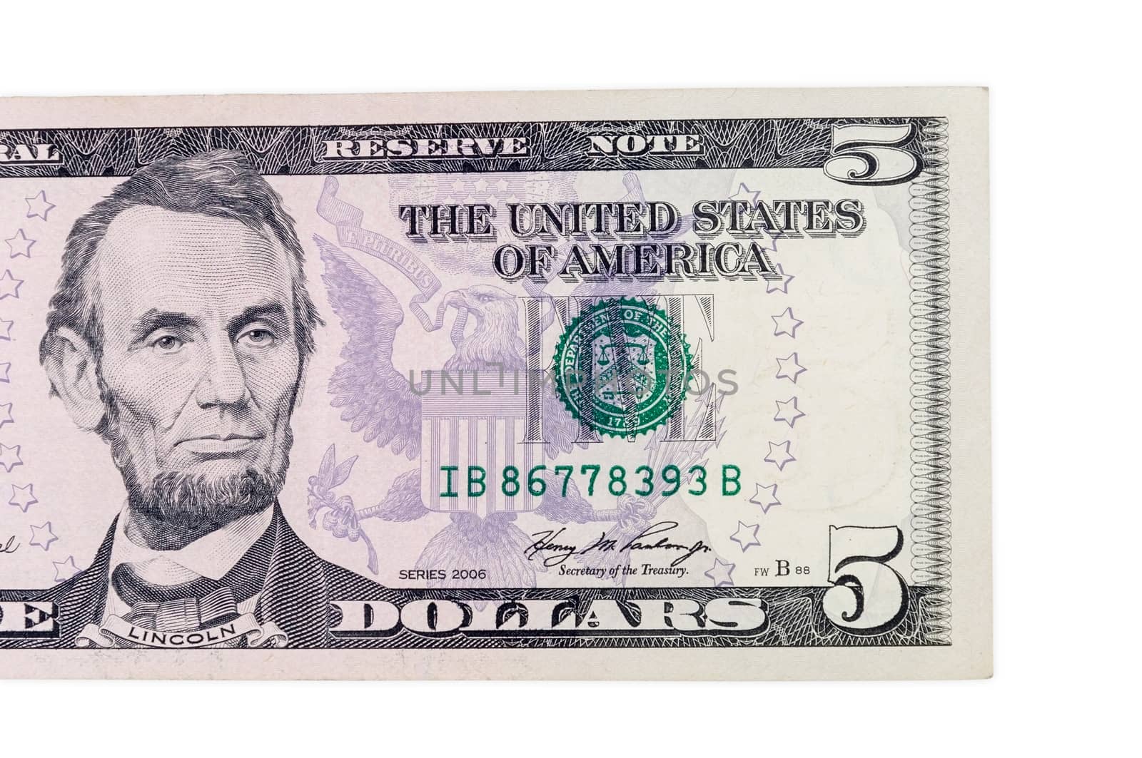 Five dollars banknote by mkos83