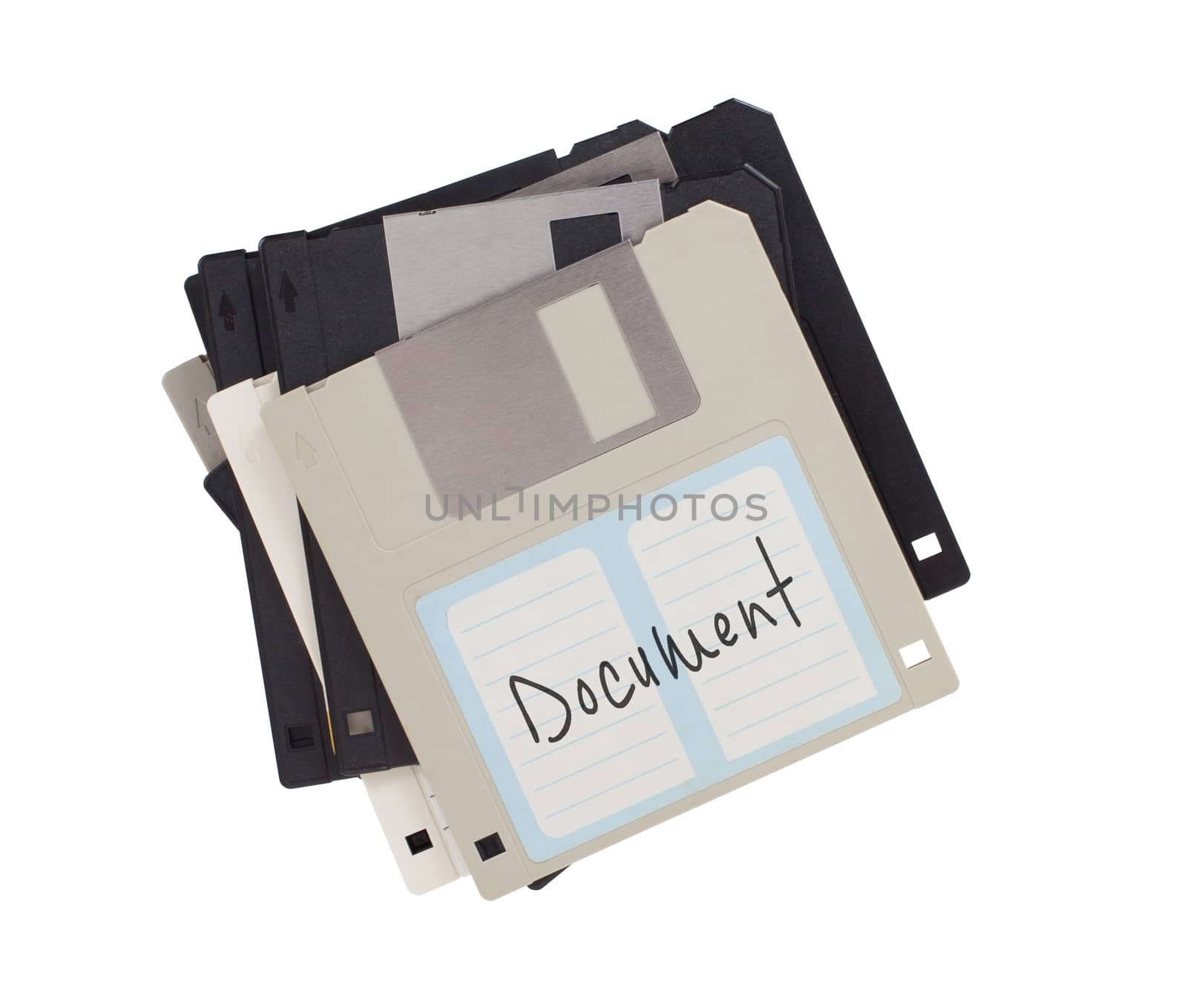 Floppy disk, data storage support, isolated on white - Documents