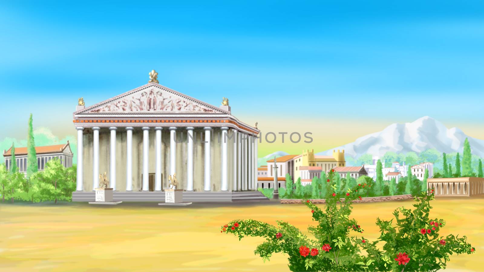 Ancient Greek temple by Multipedia