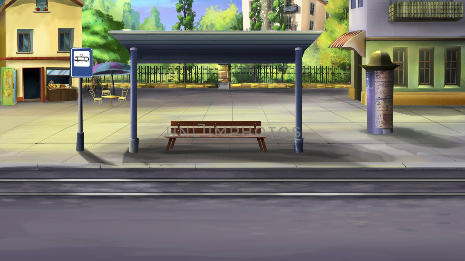 Tram stop by Multipedia