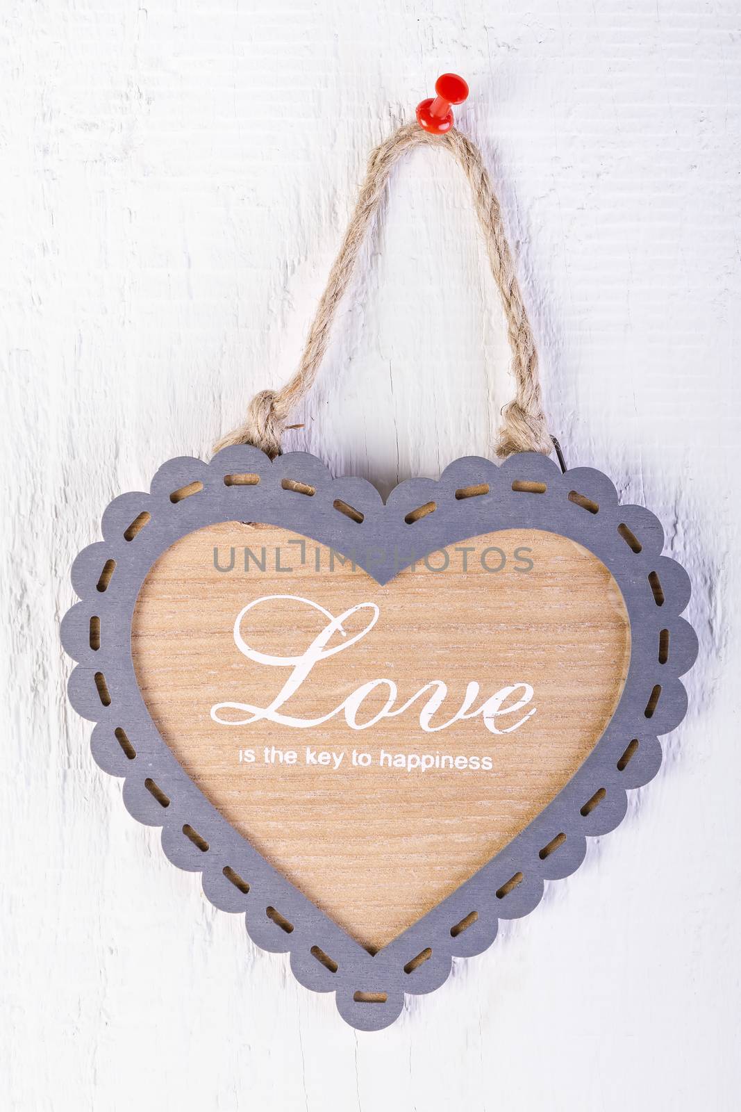 heart shape frame on white background