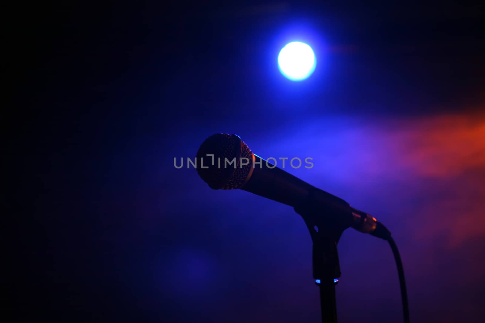 Microphone on stage