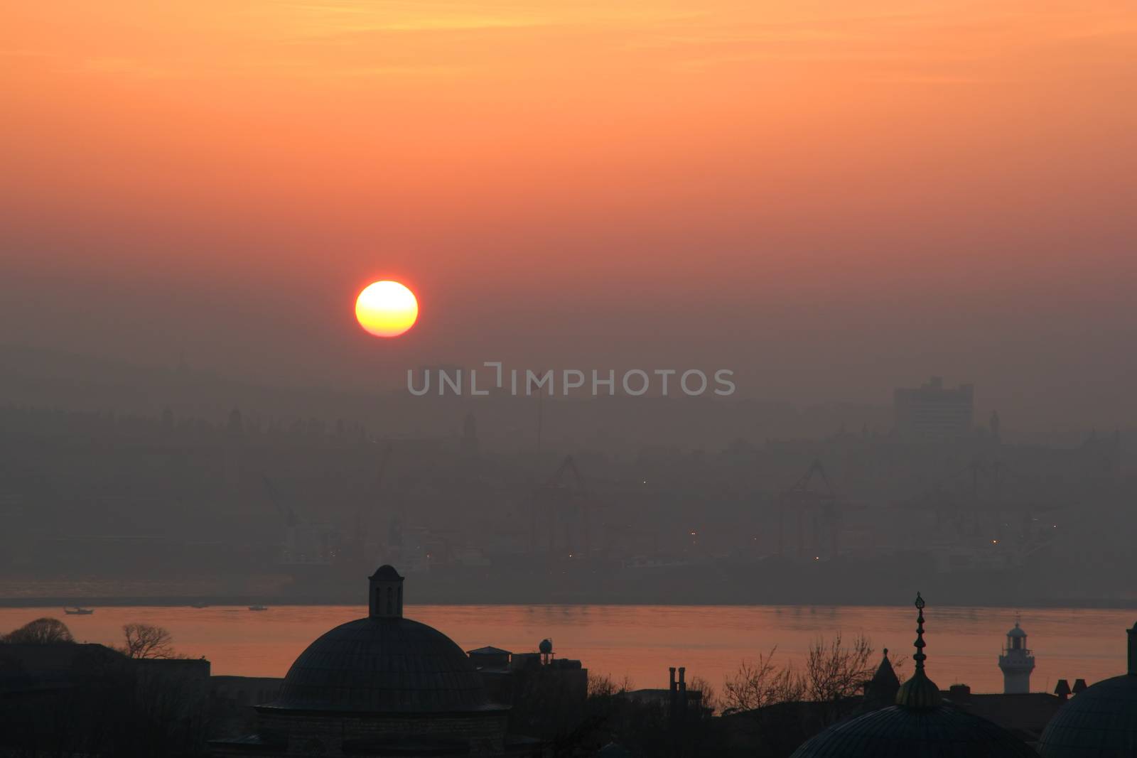 Sunrise and Golden Horn in Istanbul, Turkey