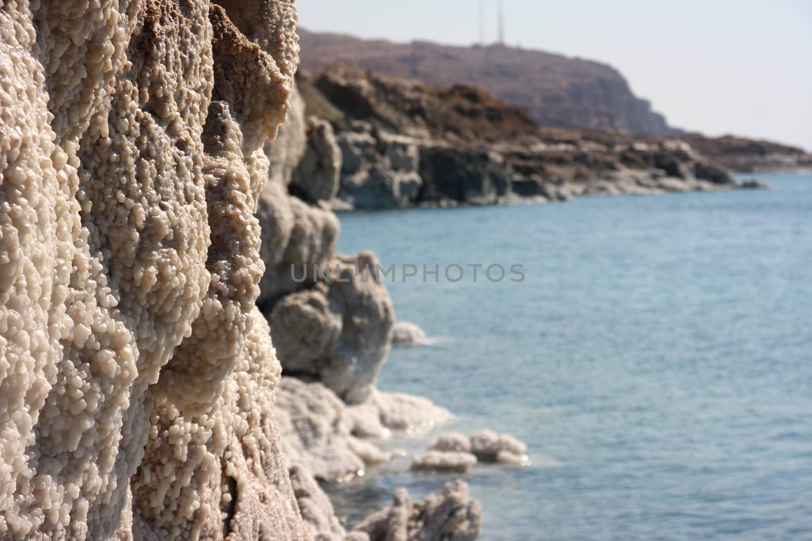 Satly stones at the coast of dead sea