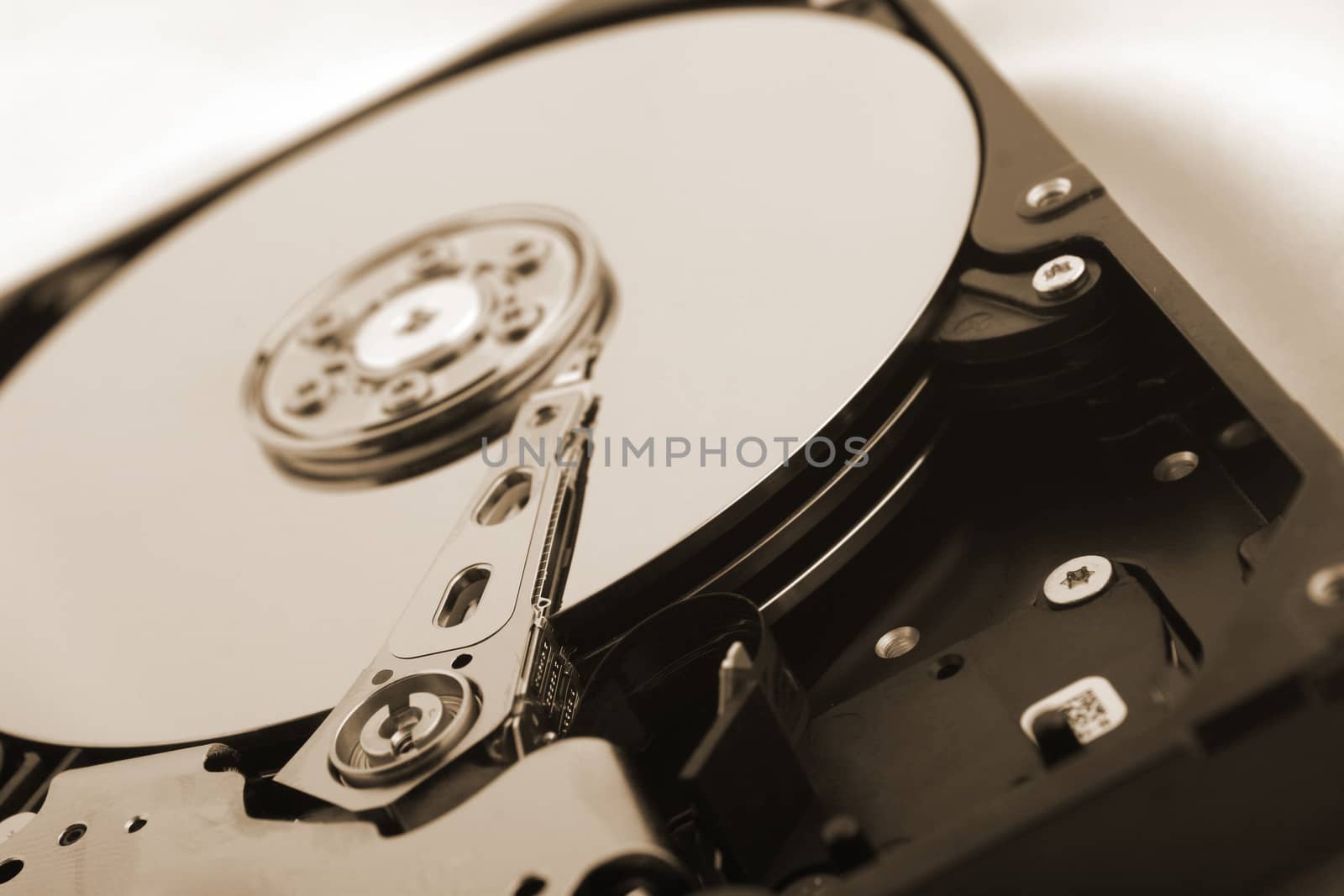 Detail of a hard disc