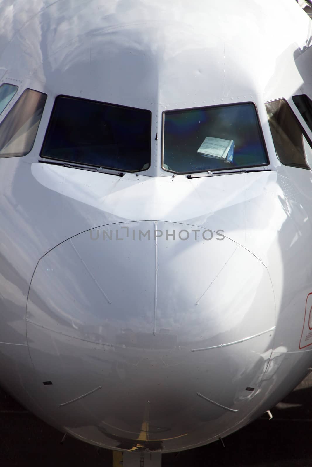 Nose of an commercial airliner