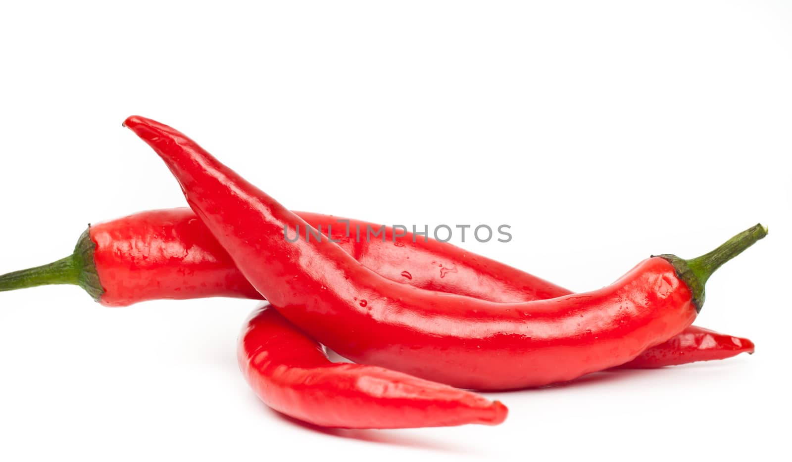 kransny hot peppers on a white background