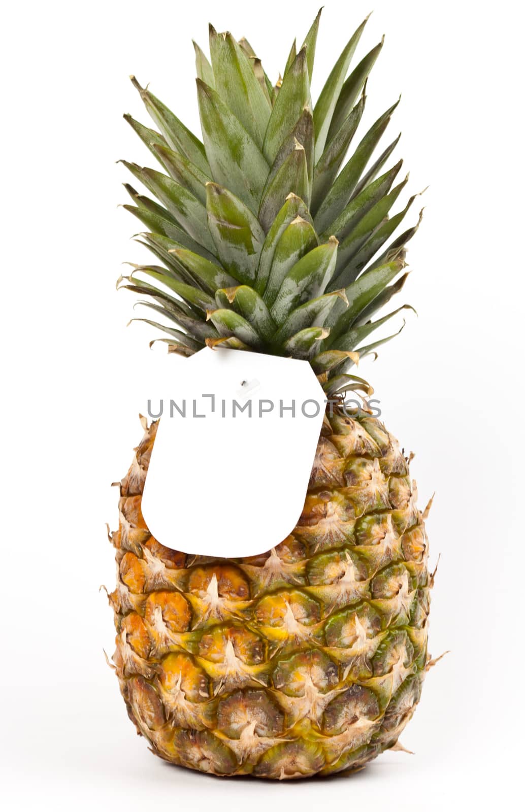 ripe pineapple with a price tag by aziatik13