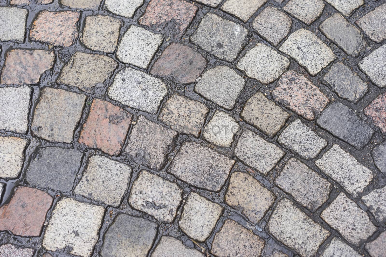 Wet Cobblestone texture Background by sherj