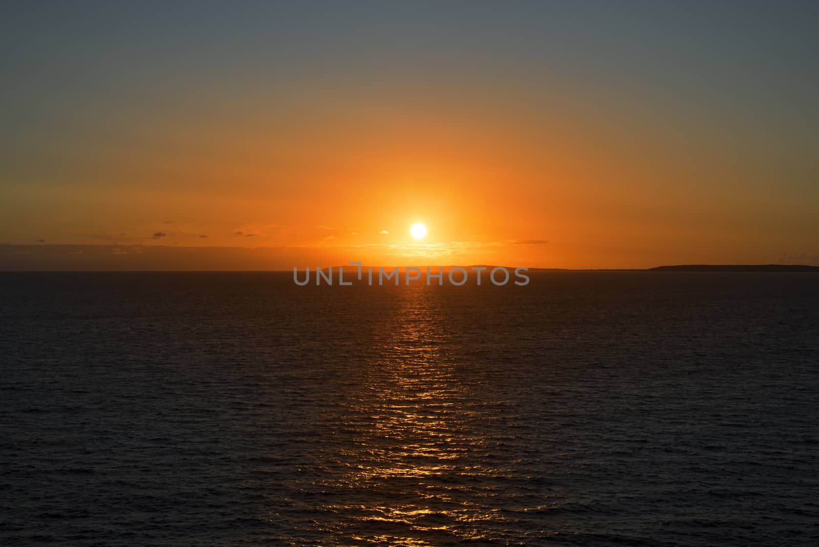 beautiful sunset over the river shannon on the wild atlantic way