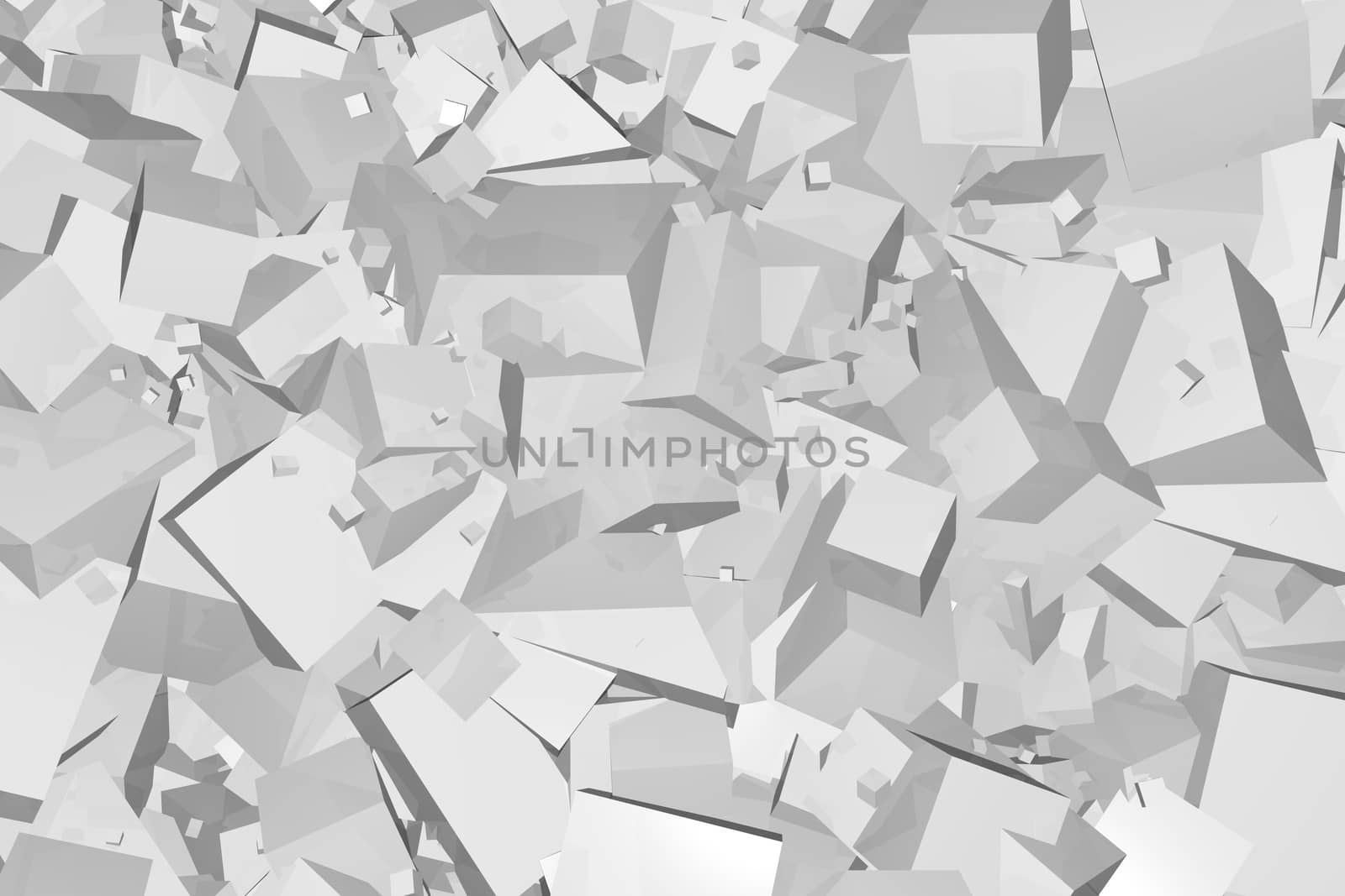 Abstract Cubes Pattern Background Illustration, Silver Tubes Backdrop.
